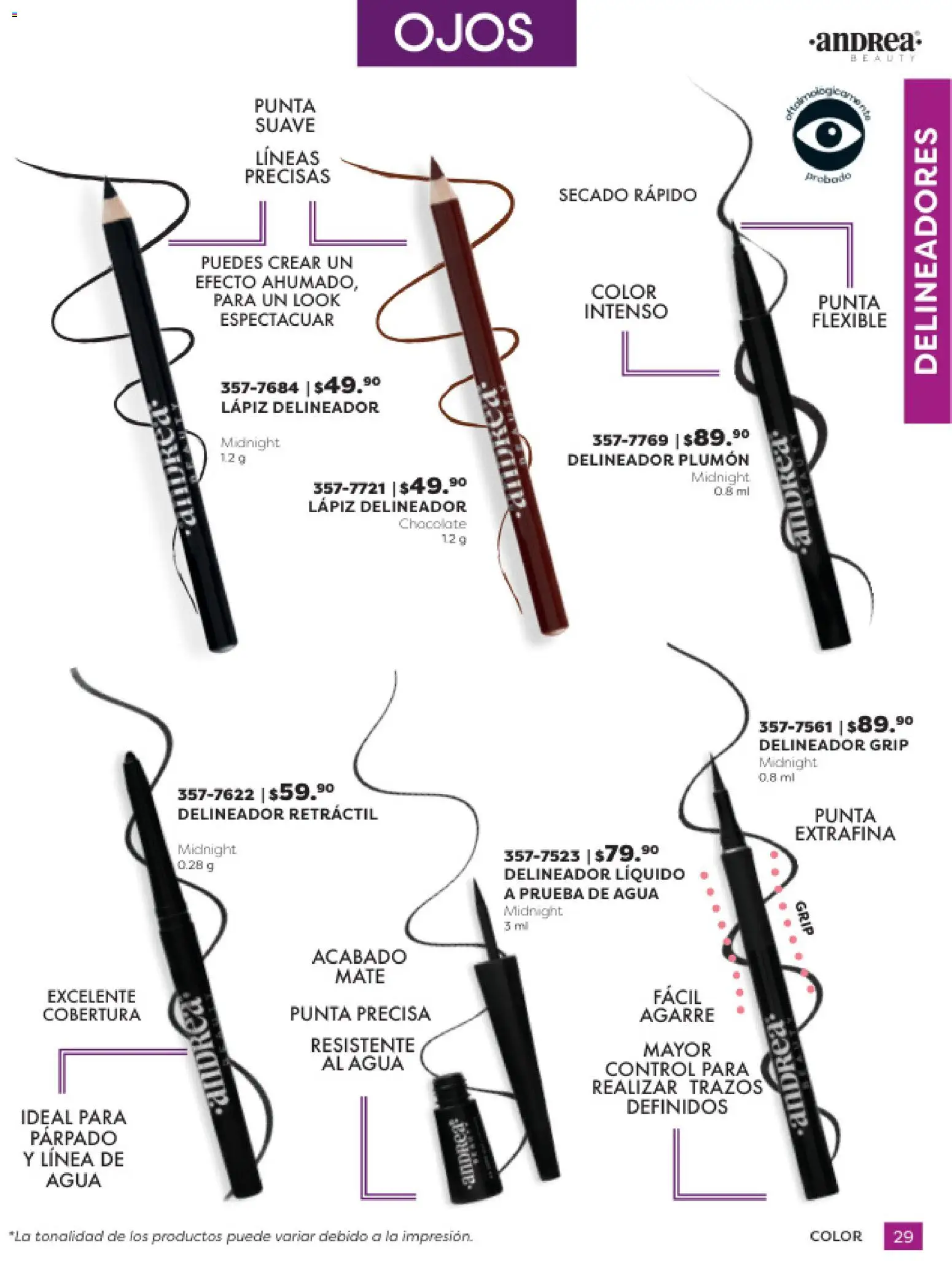 Nuevas ofertas de Andrea válidas en toda la República Mexicana desde el 31.10.2025. ¡Encuentra las mejores ofertas en Andrea catálogo Beauty! | Página: 29 | Productos: Agua, Chocolate, Flexible, Mate