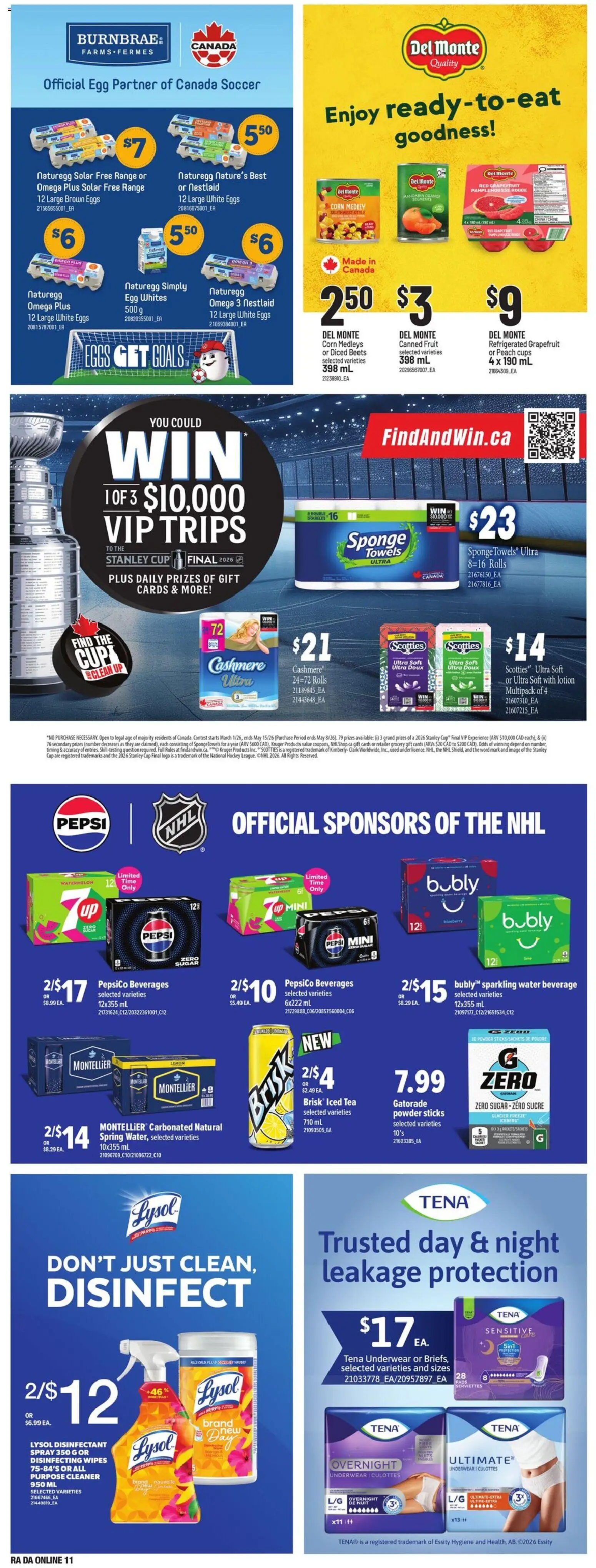 Atlantic Superstore flyer valid from 23.04.2026 | Page: 30 | Products: Tea, Powder, Sponge, Eggs