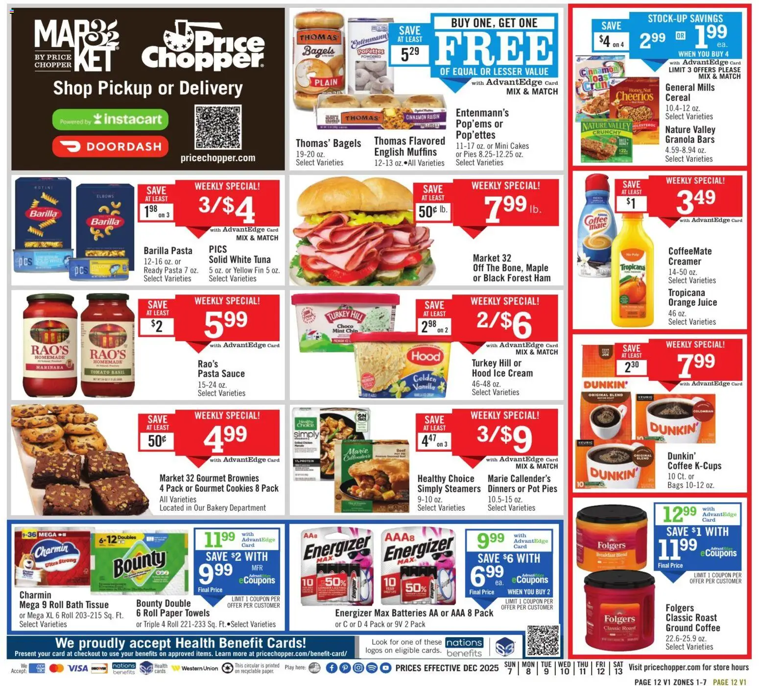 Price Chopper Weekly Ad - valid from 06.12.2025 | Page: 12 | Products: Bath, Ham, Cream, Ice cream