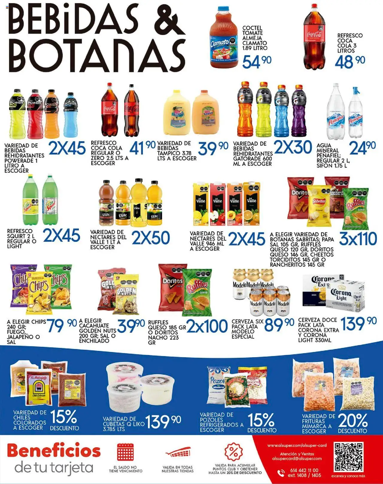 Nuevas ofertas de Alsuper válidas en toda la República Mexicana desde el 26.09.2025. ¡Encuentra las mejores ofertas en Alsuper - Folleto Laguna! | Página: 7 | Productos: Refresco, Cacahuate, Agua, Queso