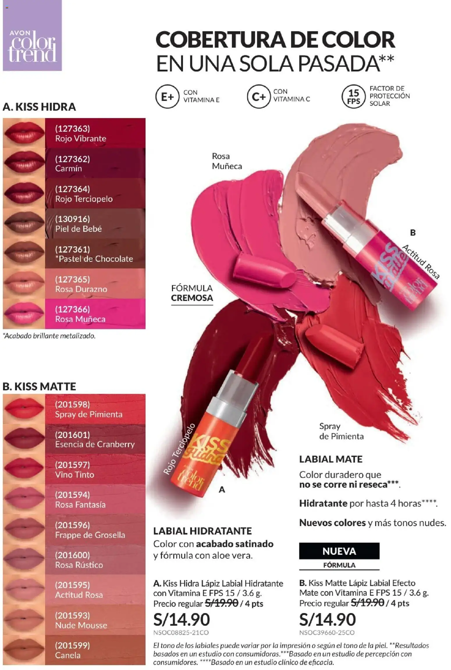 Catálogo Avon válido desde 21.04.2026 | Página: 73 | Productos: Lápiz labial, Chocolate, Vino