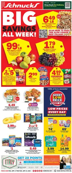 Preview of Schnucks weekly ads valid from 17.09.2025