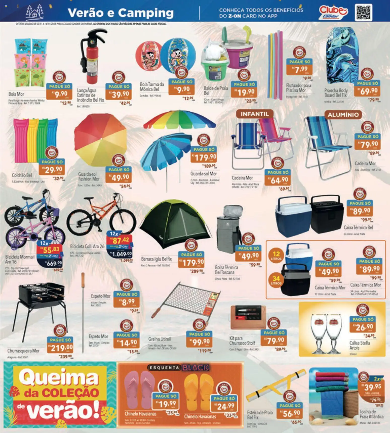 Supermercados Condor Folheto - válido de 03.11.2025 | Página: 19 | Produtos: Bicicleta, Prancha, Cesta, Piscina