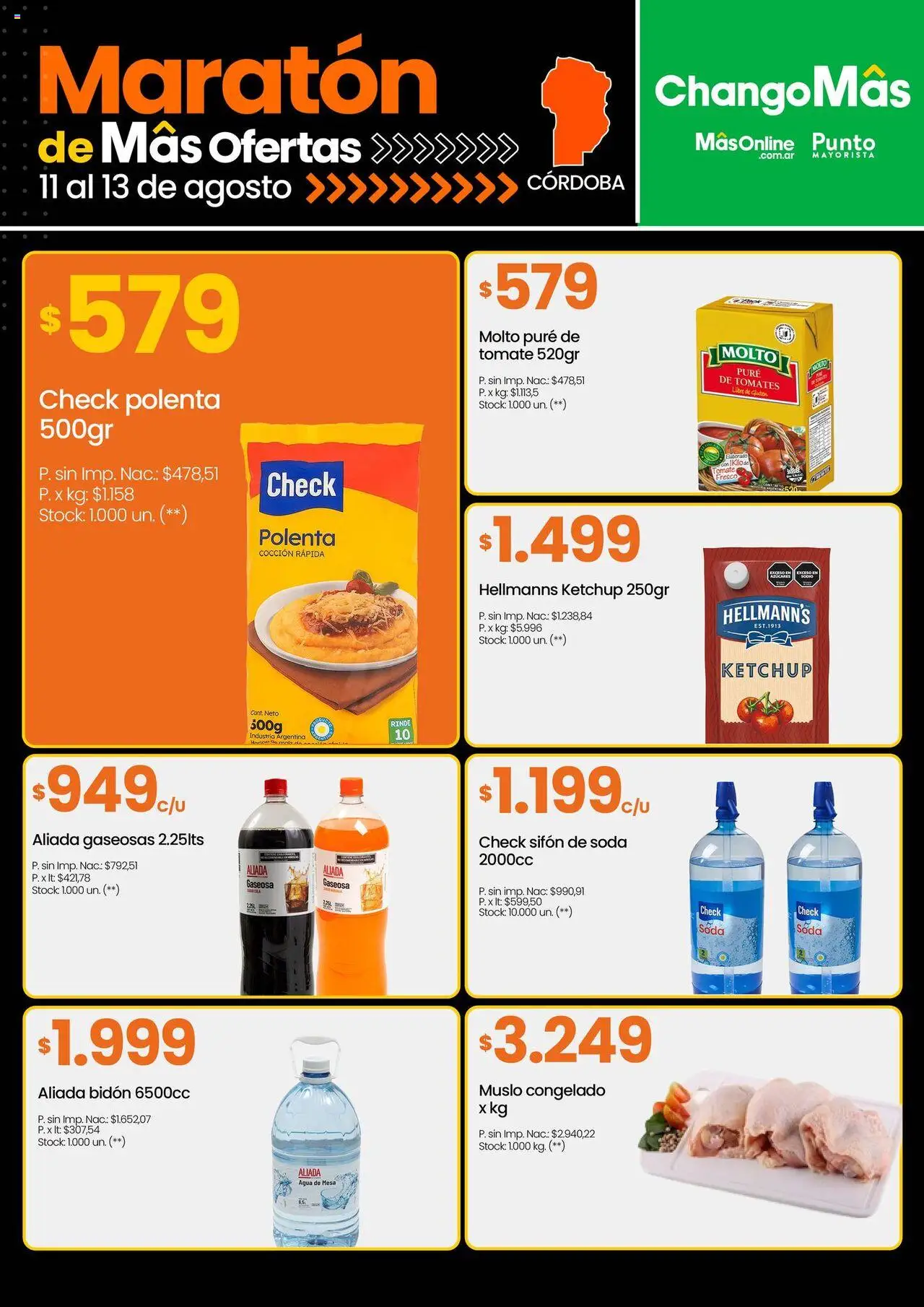 Punto Mayorista catálogo │ válido desde el 11.08.2025 | Página: 3 | Productos: Gaseosa, Soda, Tomate, Tomates