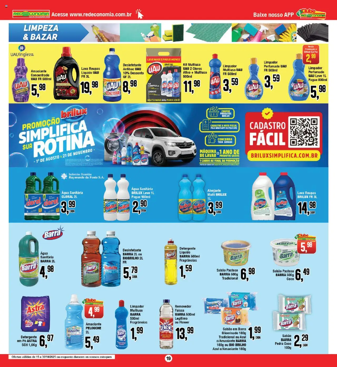 RedEconomia Folheto - válido de 15.10.2025 | Página: 19 | Produtos: Sabão em barra, Roupas, Perfumes, Amaciante