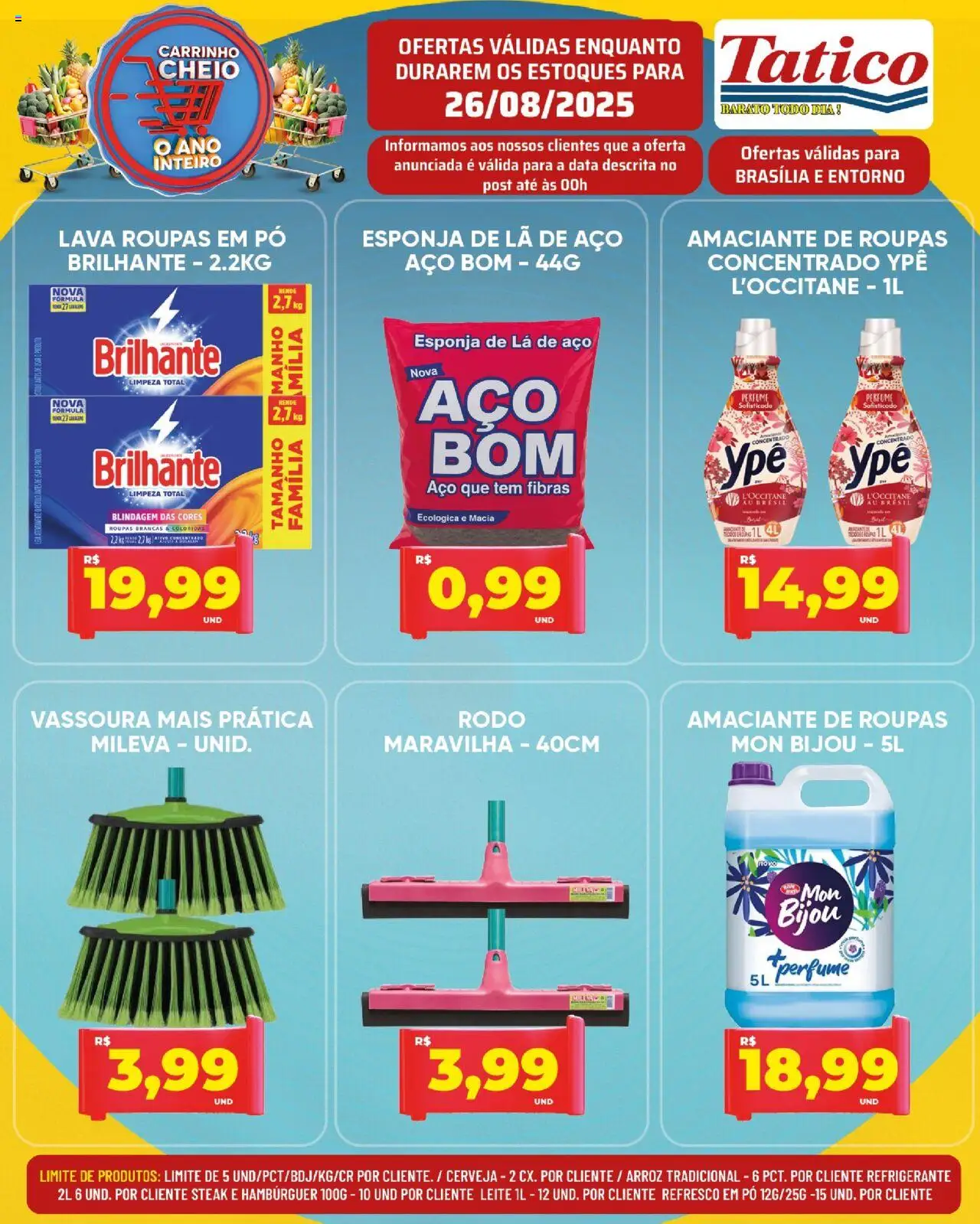 Tatico Folheto - válido de 26.08.2025 | Página: 14 | Produtos: Esponja, Refresco, Leite, Rodo