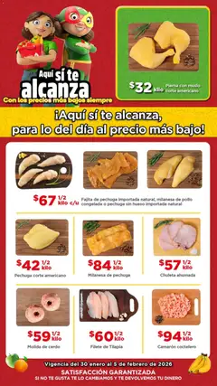 Vista previa de Bodega Aurrerá folleto Aquí sí te alcanza , nuevo folleto de la tienda, válido en México a partir del 30.01.2026