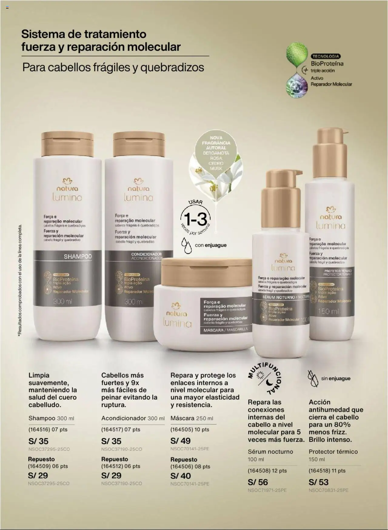 Catálogo Natura válido desde 03.09.2025 | Página: 125 | Productos: Máscara, Shampoo, Acondicionador
