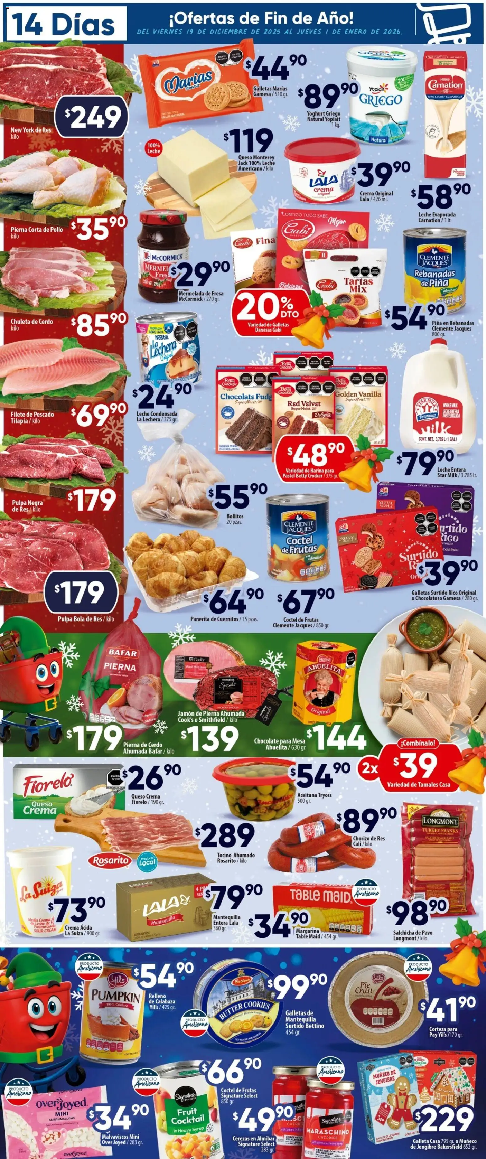 Nuevas ofertas de Calimax válidas en toda la República Mexicana desde el 19.12.2025. ¡Encuentra las mejores ofertas en Calimax folleto Ensenada! | Página: 2 | Productos: Tocino, Mantequilla, Jamón, Margarina