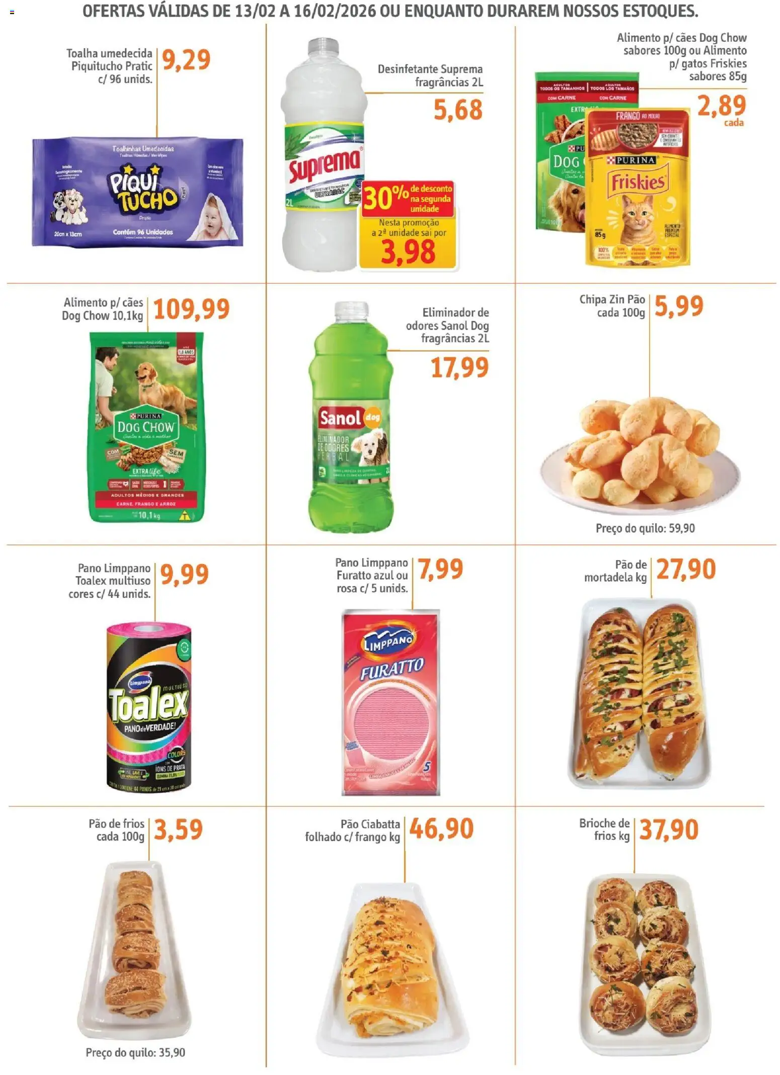 Sonda Folheto - válido de 13.02.2026 | Página: 4 | Produtos: Mortadela, Carne, Eliminador de odores, Frango