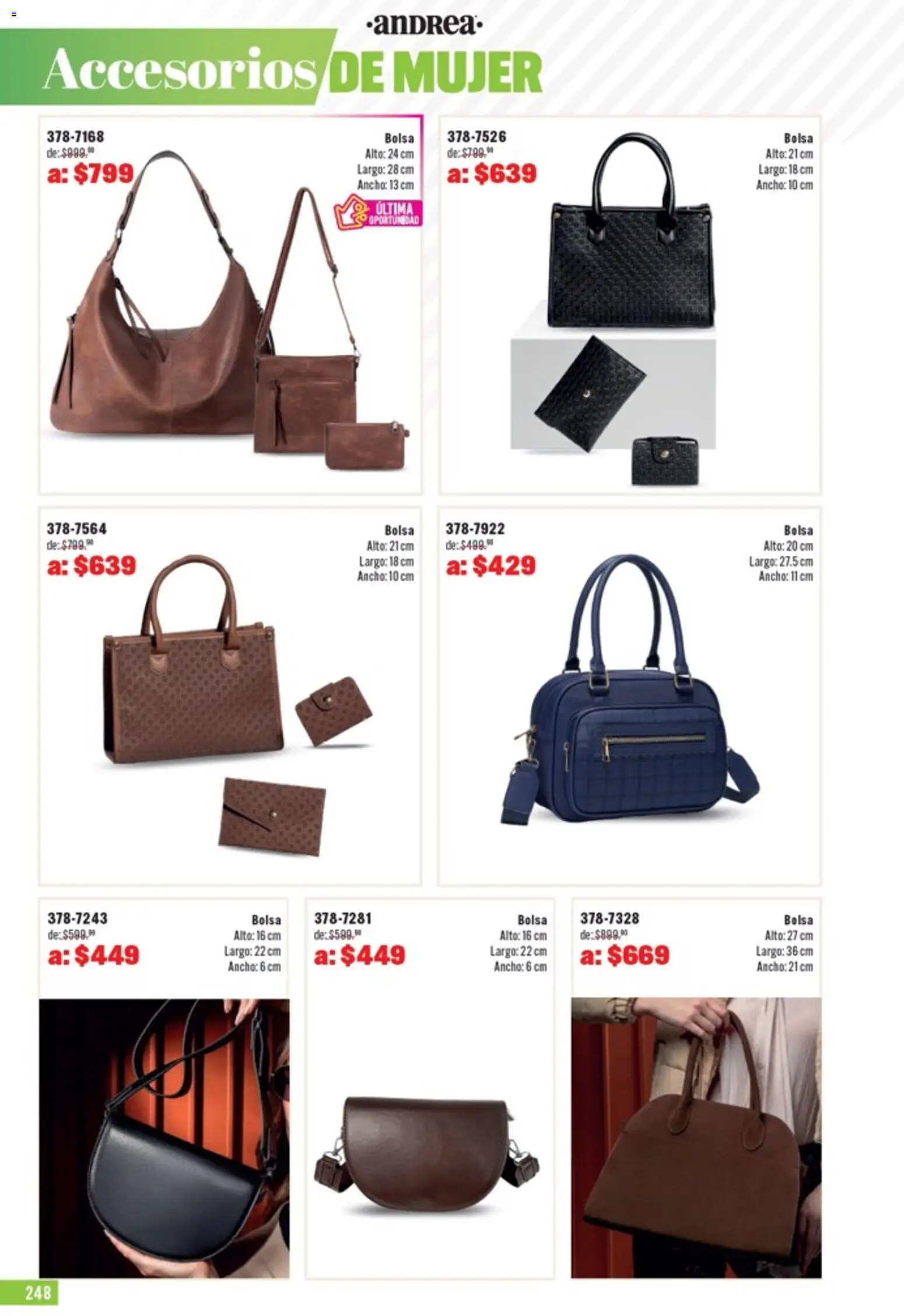 Nuevas ofertas de Andrea válidas en toda la República Mexicana desde el 05.04.2026. ¡Encuentra las mejores ofertas en Andrea catálogo Outlet! | Página: 248 | Productos: Bolsa