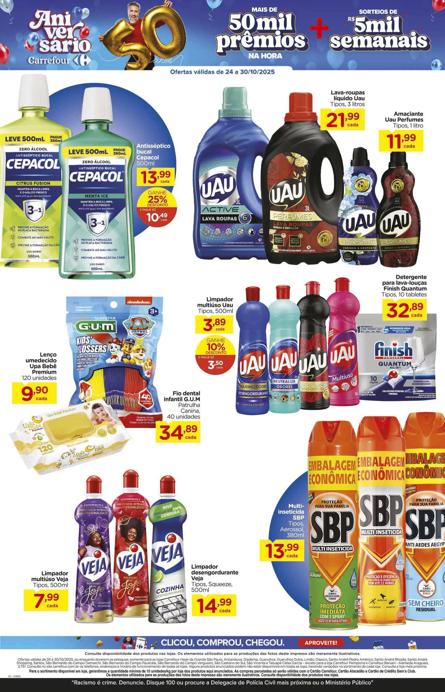 Carrefour Folheto - válido de 24.10.2025 | Página: 15 | Produtos: Desengordurante, Lenço, Roupas, Amaciante