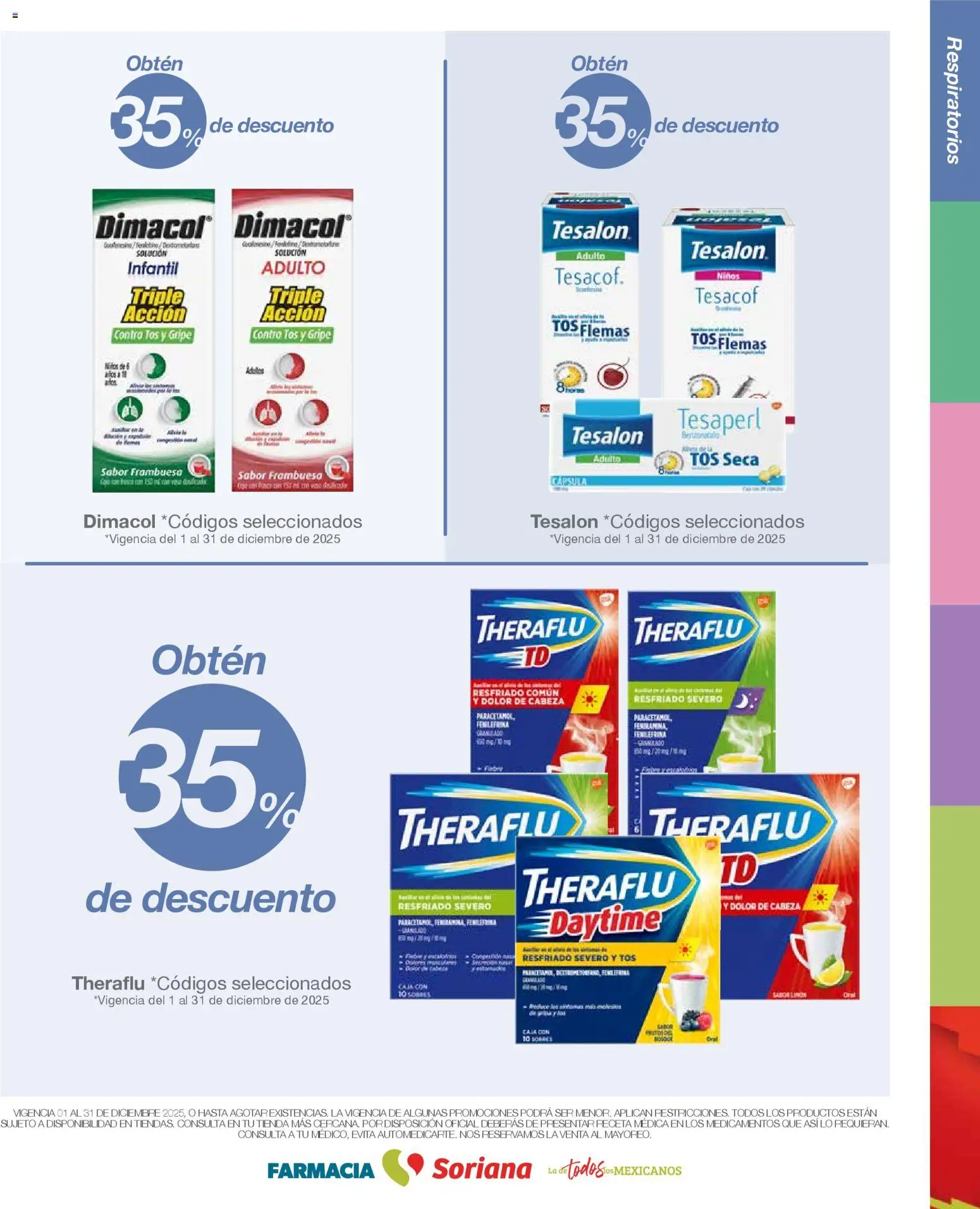 Nuevas ofertas de Soriana válidas en toda la República Mexicana desde el 01.12.2025. ¡Encuentra las mejores ofertas en Soriana - Folleto Farmacia Soriana Diciembre Mercado Nacional! | Página: 2