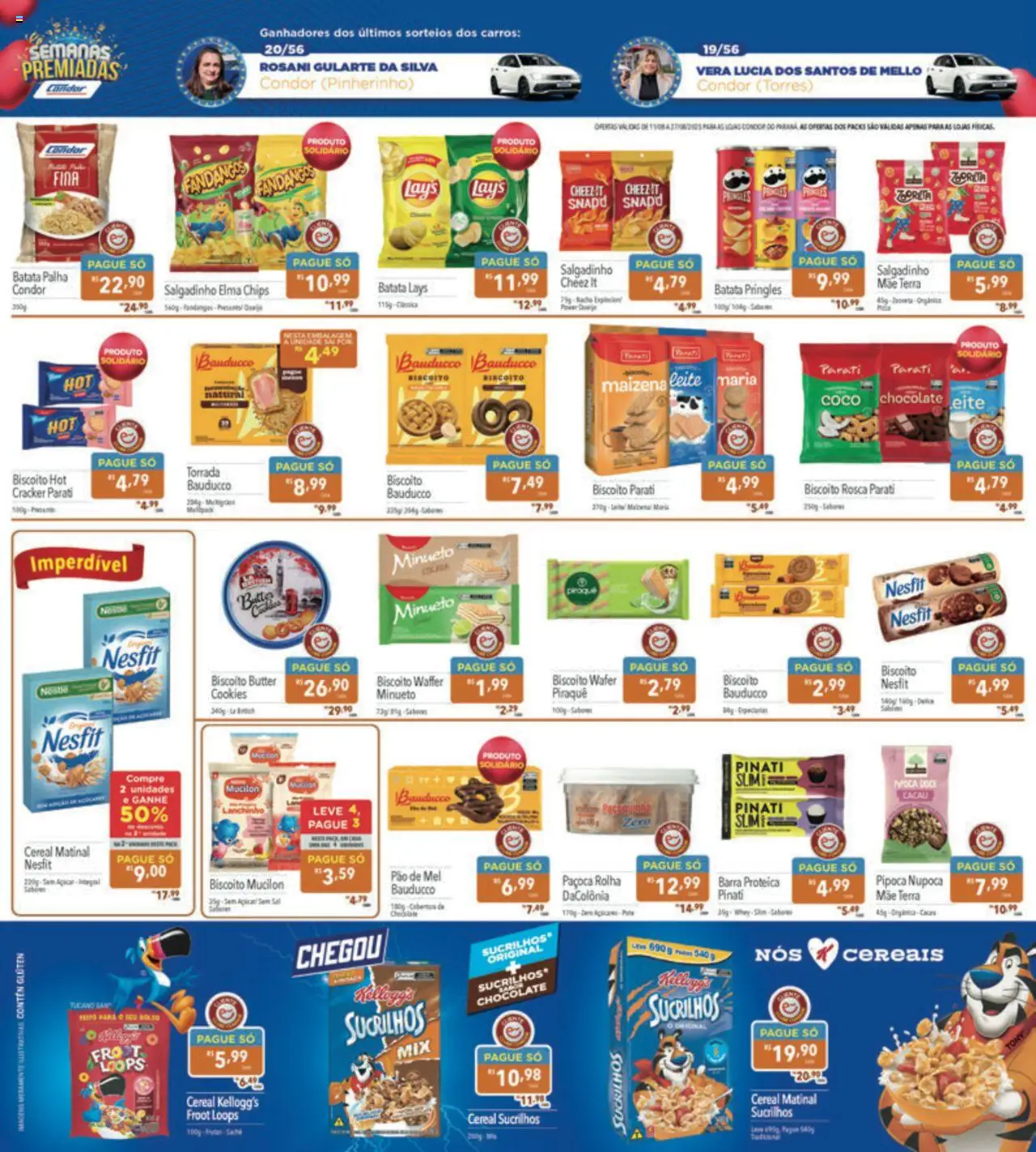 Supermercados Condor Folheto - válido de 11.08.2025 | Página: 6 | Produtos: Pão, Mel, Açúcar, Paçoca