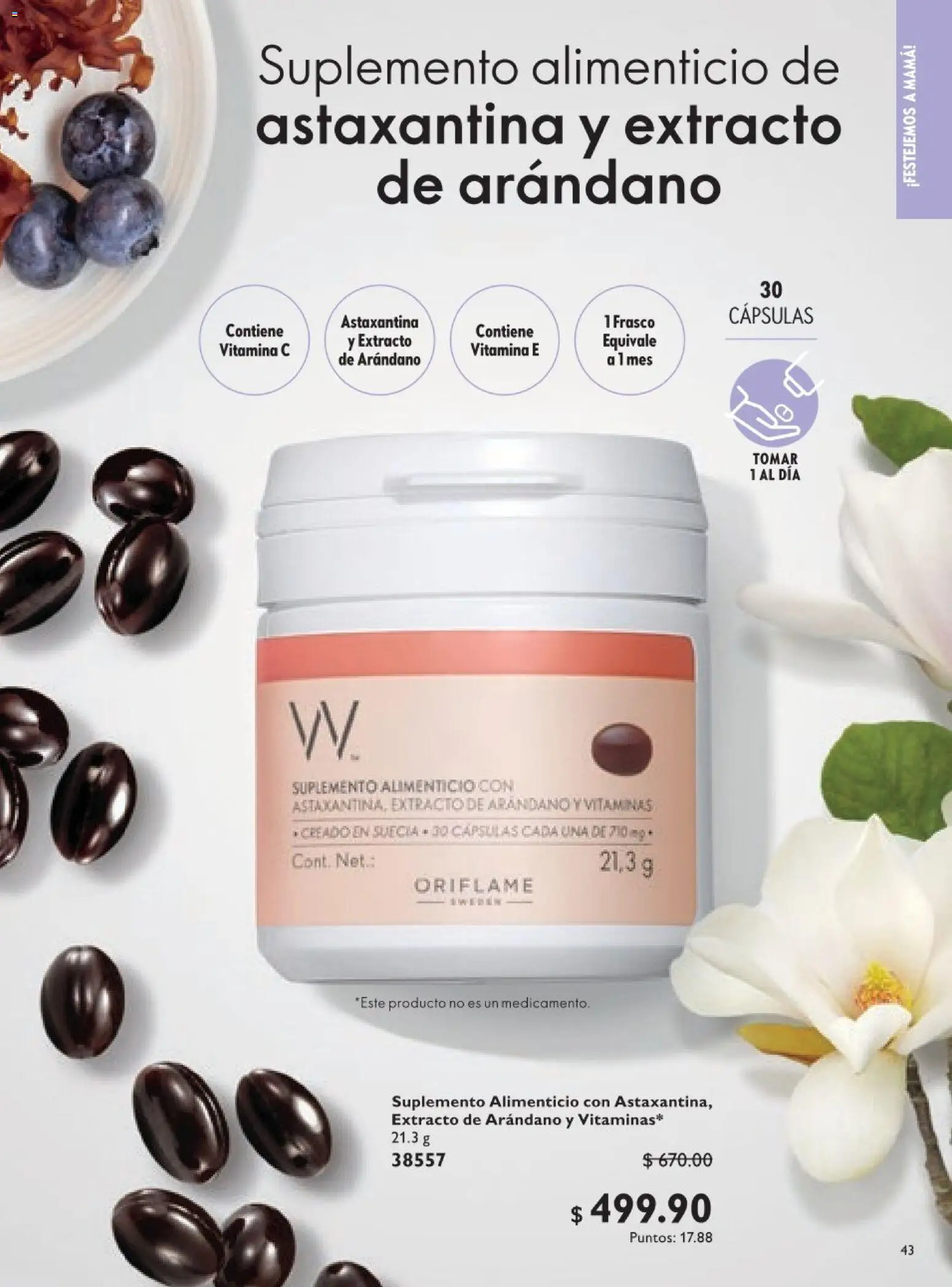 Nuevas ofertas de Oriflame válidas en toda la República Mexicana desde el 18.04.2026. ¡Encuentra las mejores ofertas en Oriflame campaña 6 2026! | Página: 43 | Productos: Frasco, Vitaminas
