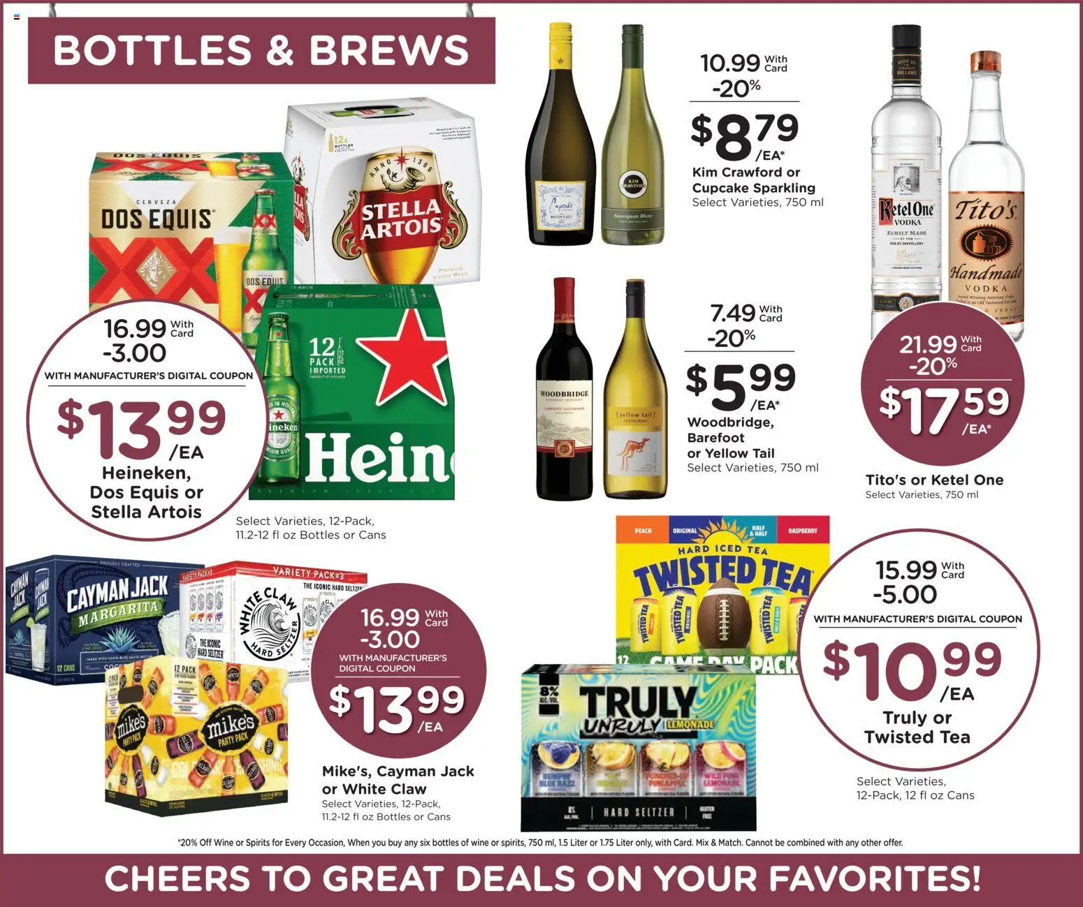 Smith's Weekly Ad - WY - valid from 19.11.2025 | Page: 8 | Products: Wine, Tea, Pineapple, Vodka