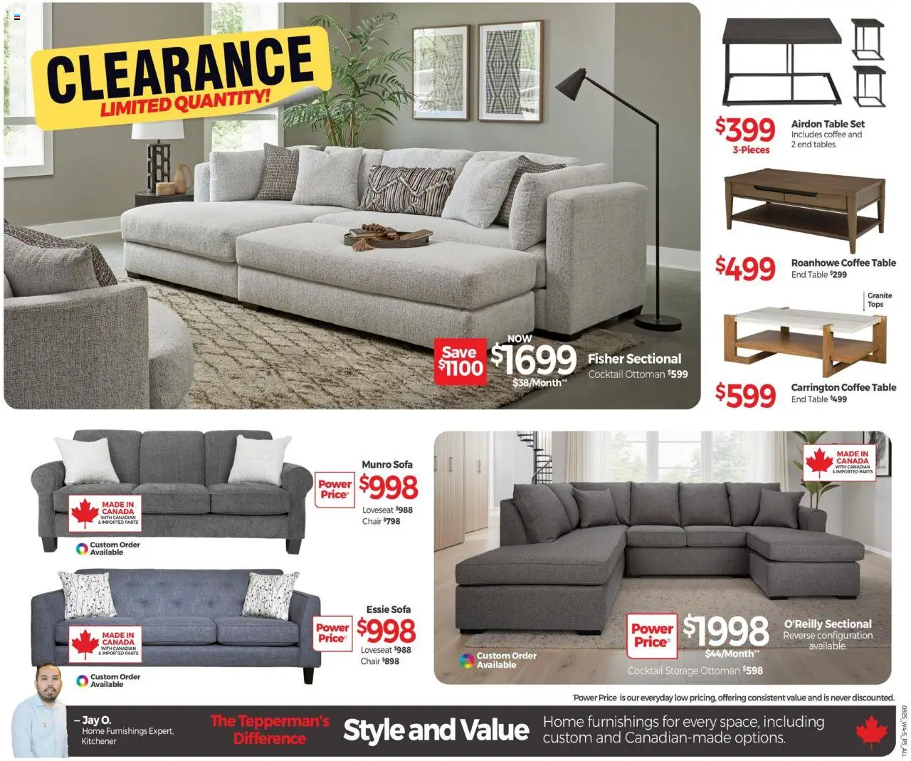 Tepperman's flyer valid from 18.09.2025 | Page: 4 | Products: Sofa, Coffee table, Table, Coffee