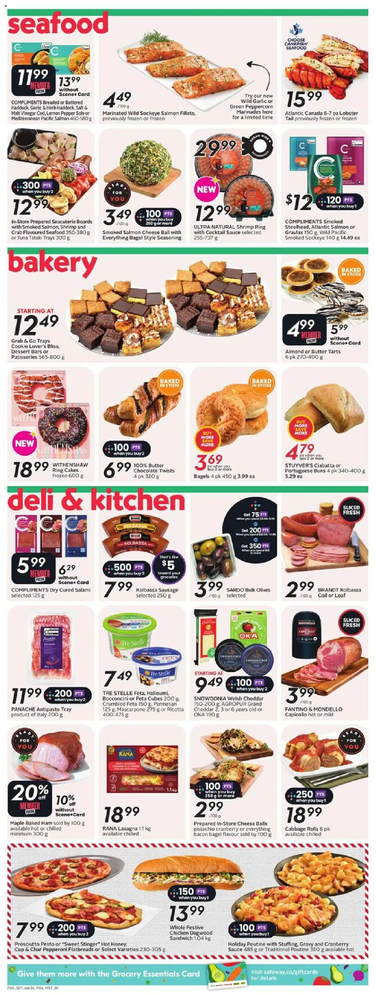 Safeway flyer valid from 18.12.2025 | Page: 9 | Products: Bakery, Butter, Cheese, Salami
