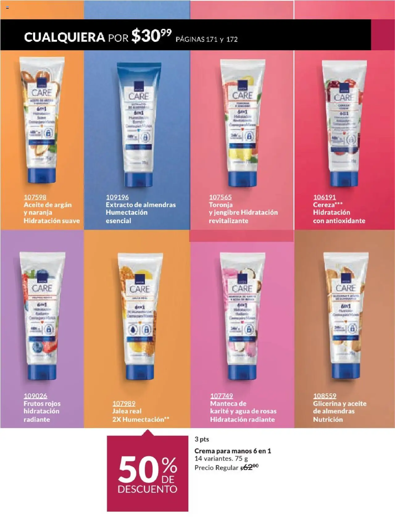 Nuevas ofertas de AVON válidas en toda la República Mexicana desde el 17.03.2025. ¡Encuentra las mejores ofertas en AVON campaña 7 2025! | Página: 172 | Productos: Almendras, Crema, Agua, Radiante