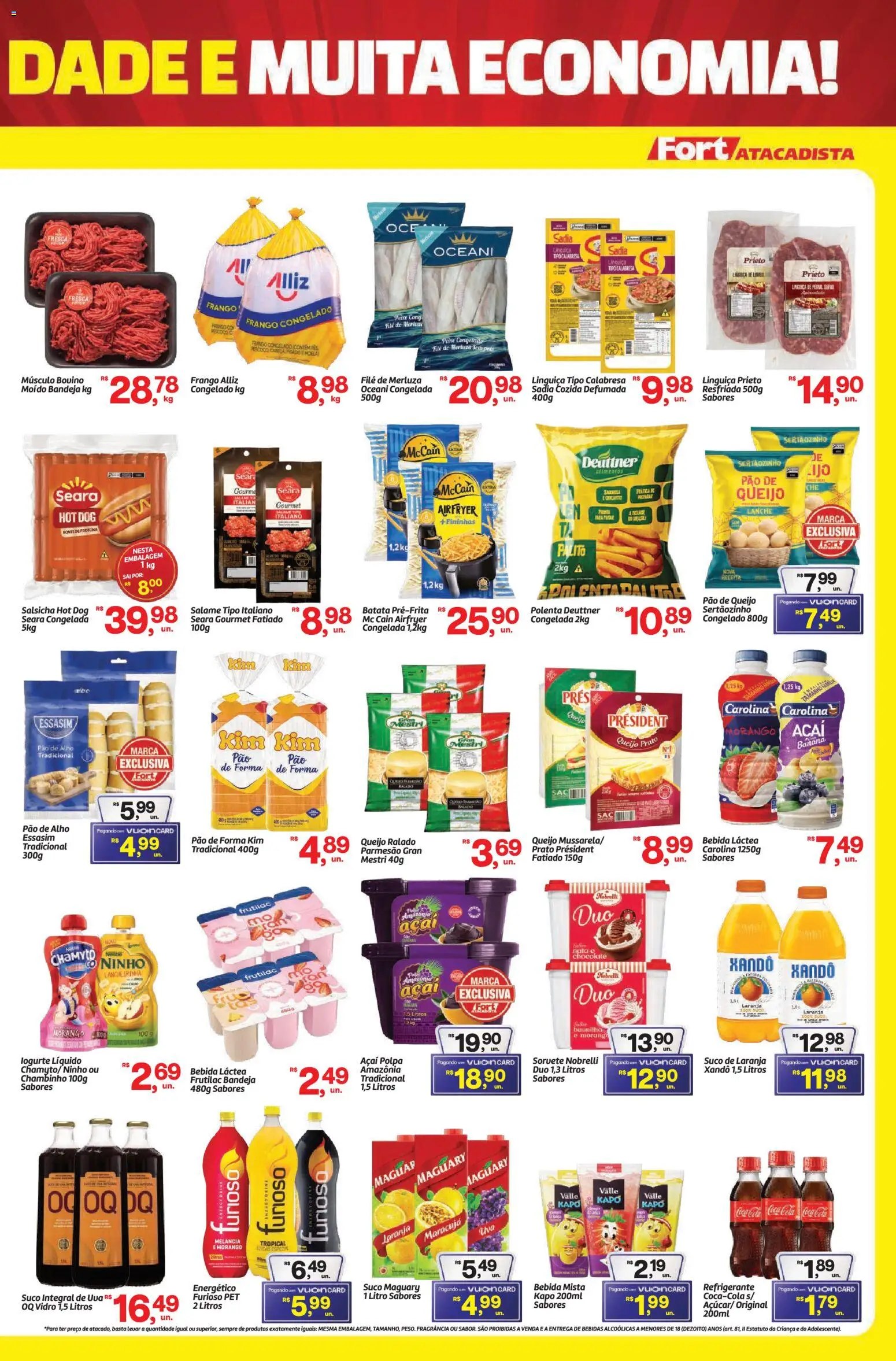 Fort Atacadista Folheto - válido de 03.11.2025 | Página: 3 | Produtos: Linguiça, Pernil, Salame, Bebida