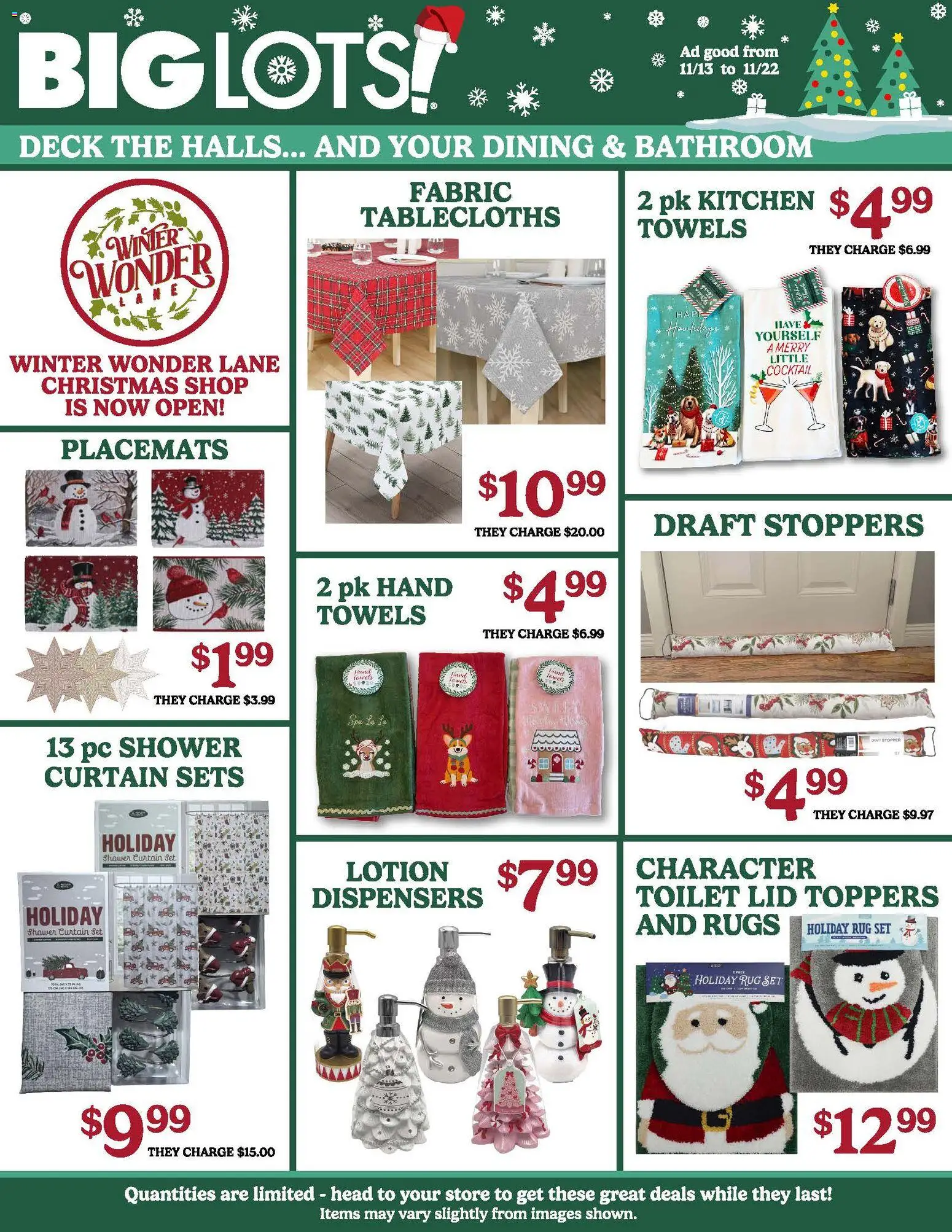 Big Lots Weekly Ad - valid from 13.11.2025 | Page: 3 | Products: Shower, Pc, Toppers