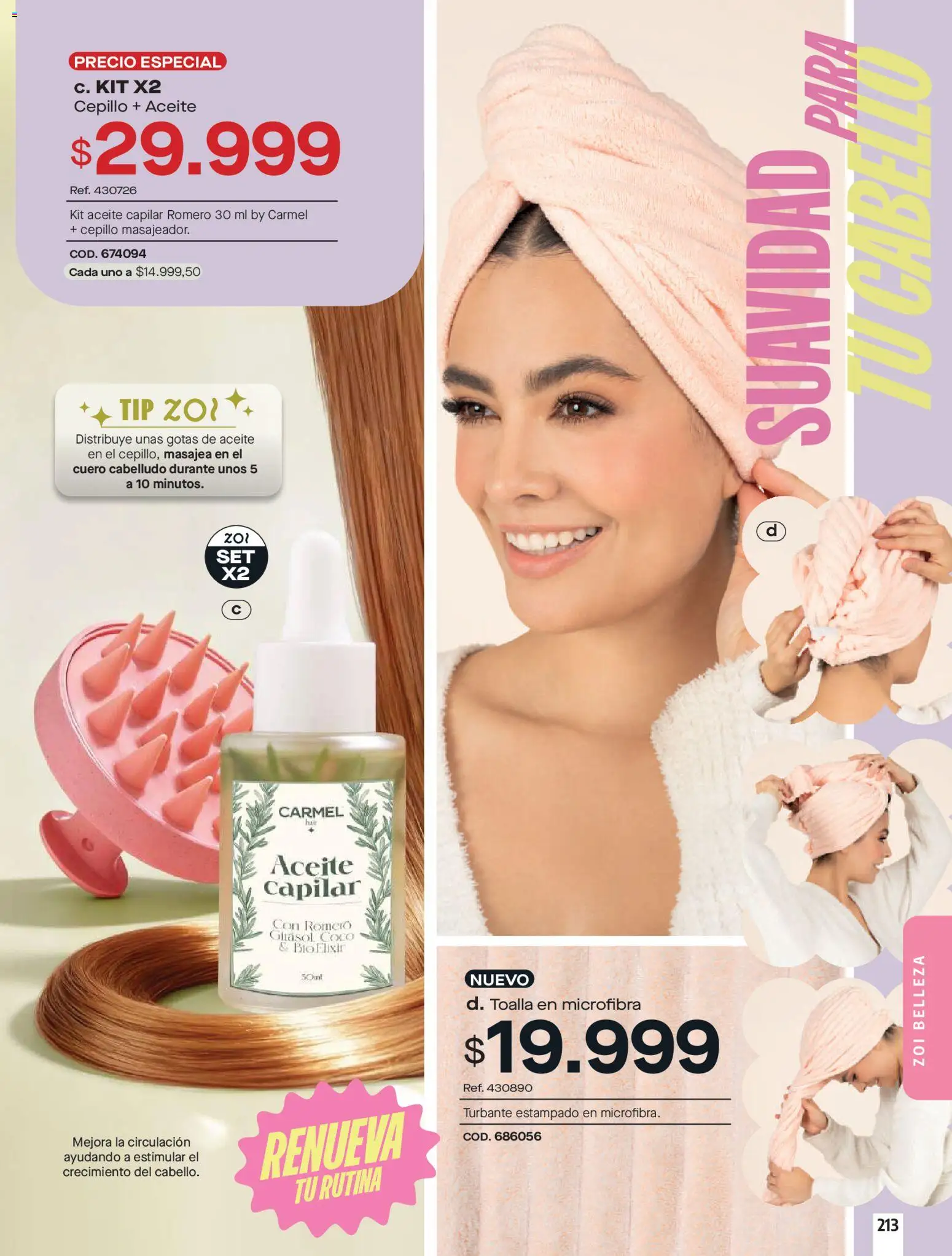 Pacifika revista - valida desde el 01.02.2026 | Página: 213 | Productos: Toalla, Cepillo, Coco, Aceite