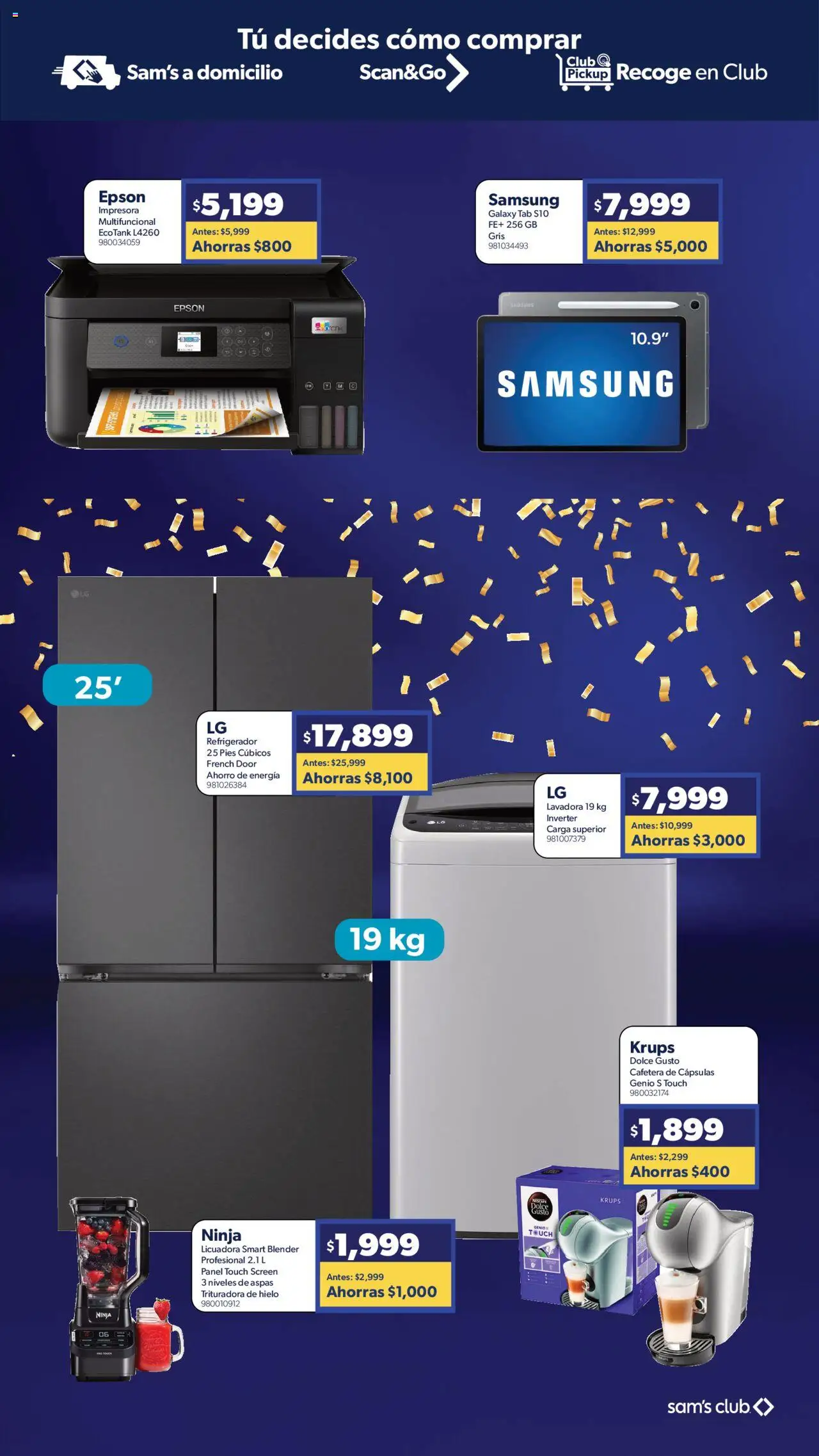 Nuevas ofertas de Sam's Club válidas en toda la República Mexicana desde el 01.10.2025. ¡Encuentra las mejores ofertas en Sam's Club - Catálogo Plus Fest Nacional! | Página: 4 | Productos: Refrigerador, Licuadora, Trituradora, Lavadora