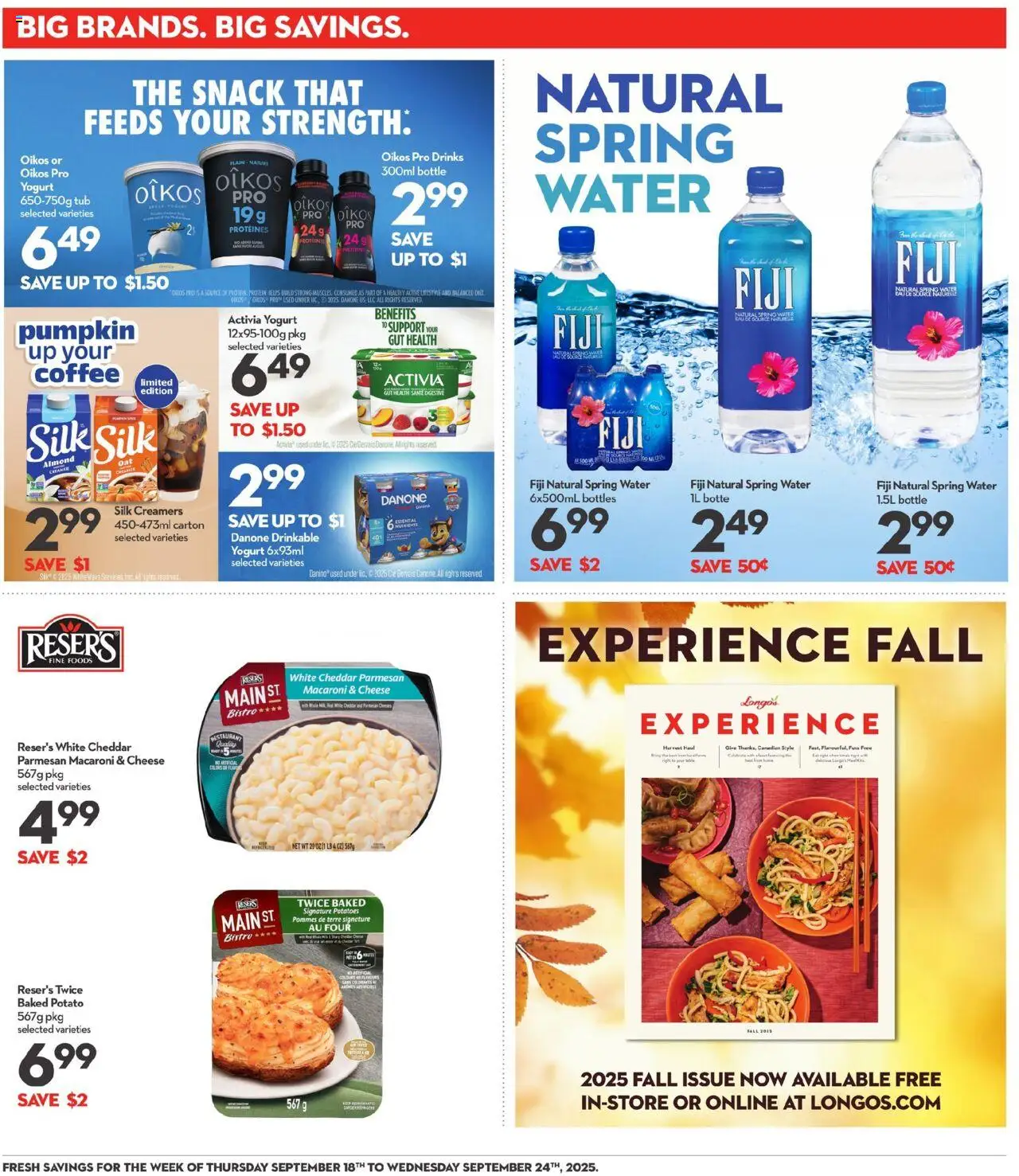 Longo's flyer valid from 18.09.2025 | Page: 21 | Products: Potatoes, Cheese, Yogurt, Pumpkin