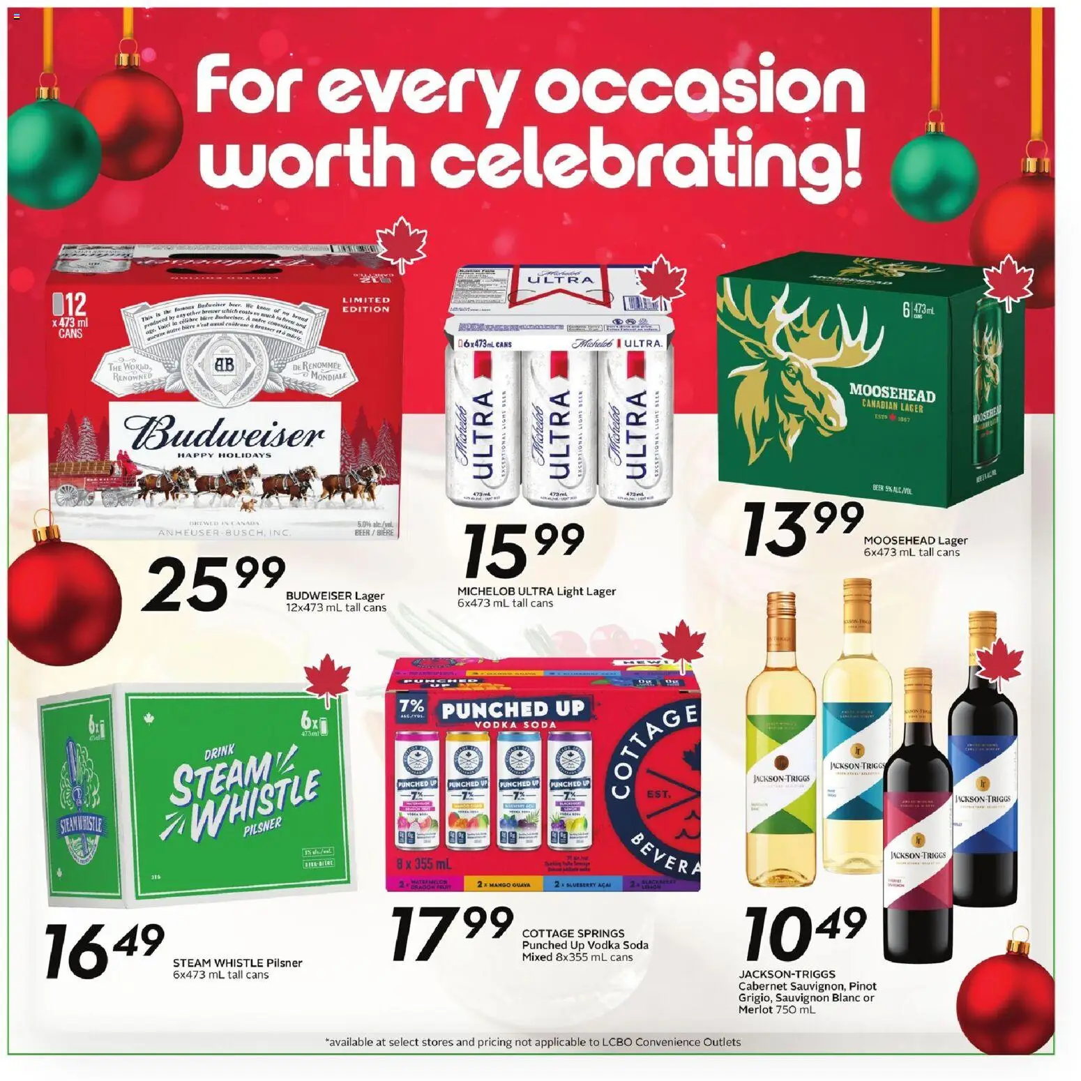Sobeys flyer valid from 11.12.2025 | Page: 14 | Products: Vodka, Beer