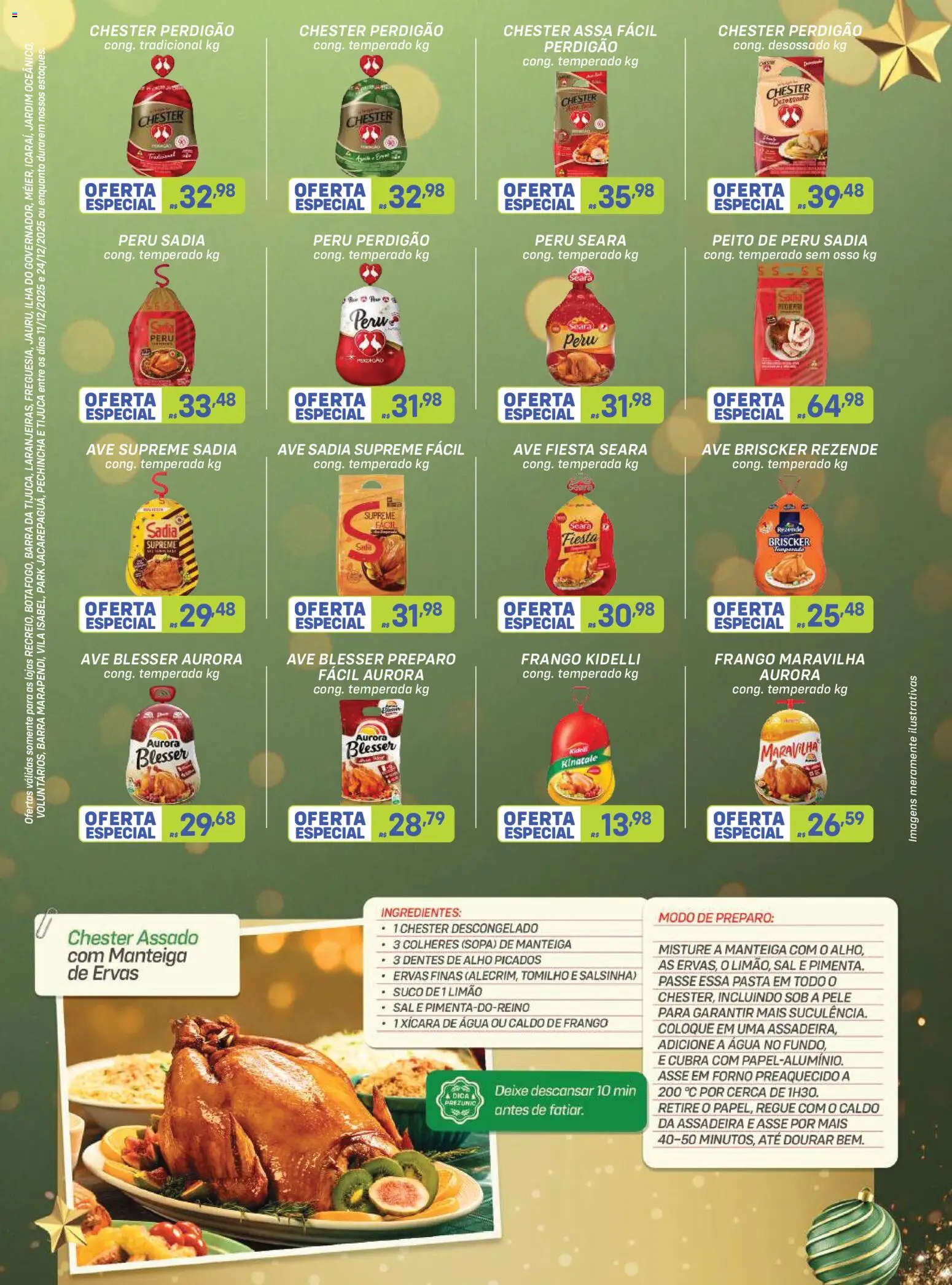 Prezunic Folheto - válido de 11.12.2025 | Página: 11 | Produtos: Forno, Pasta, Peito de peru, Sal