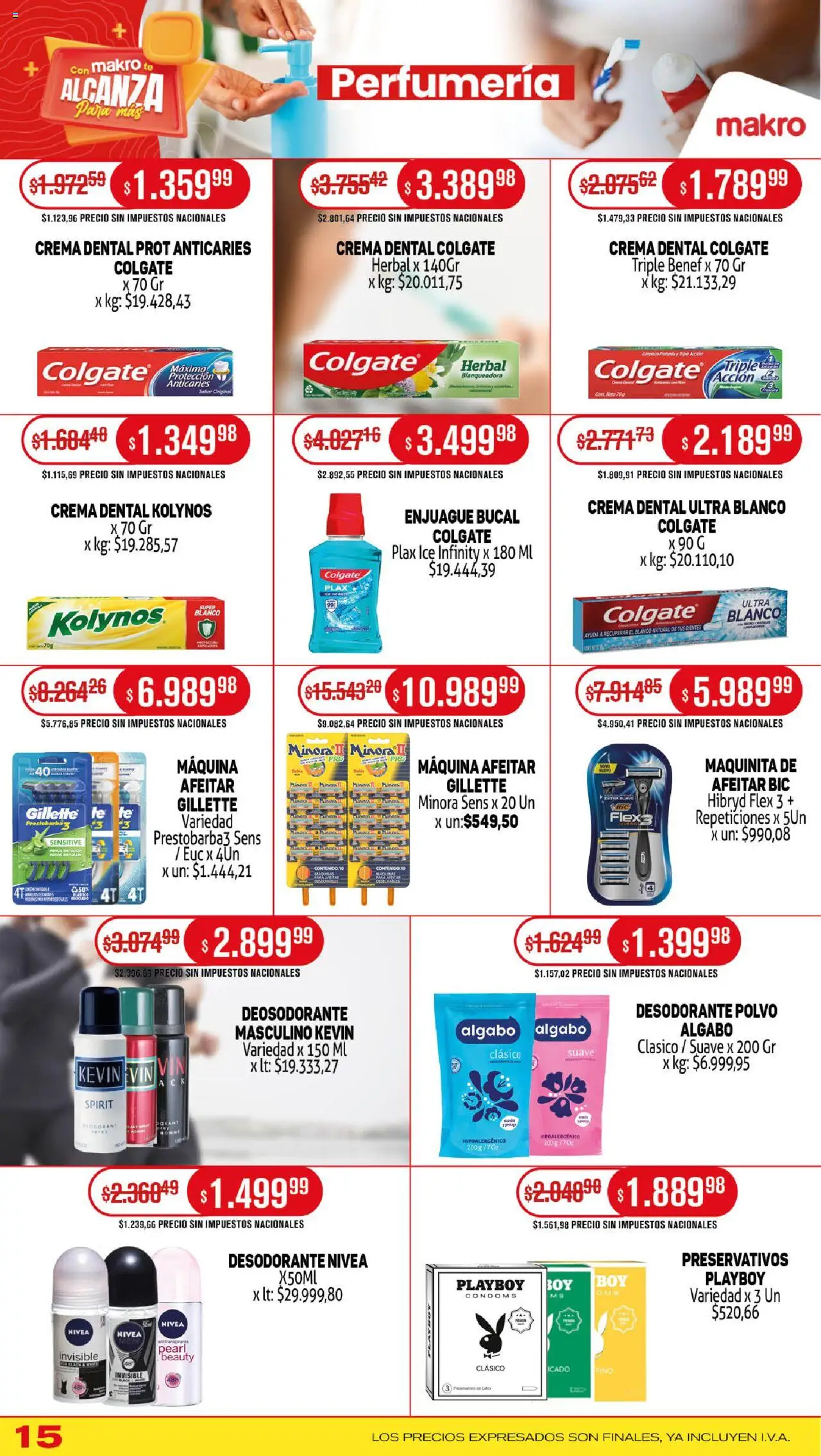 Makro ofertas │ válido desde el 18.09.2025 | Página: 15 | Productos: Polvo, Desodorante, Té, Preservativos