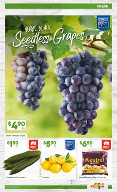 Preview of Foodland catalogue  - valid from 08.04.2026 | Page: 5 | Products: Cucumbers, Potatoes, Grapes