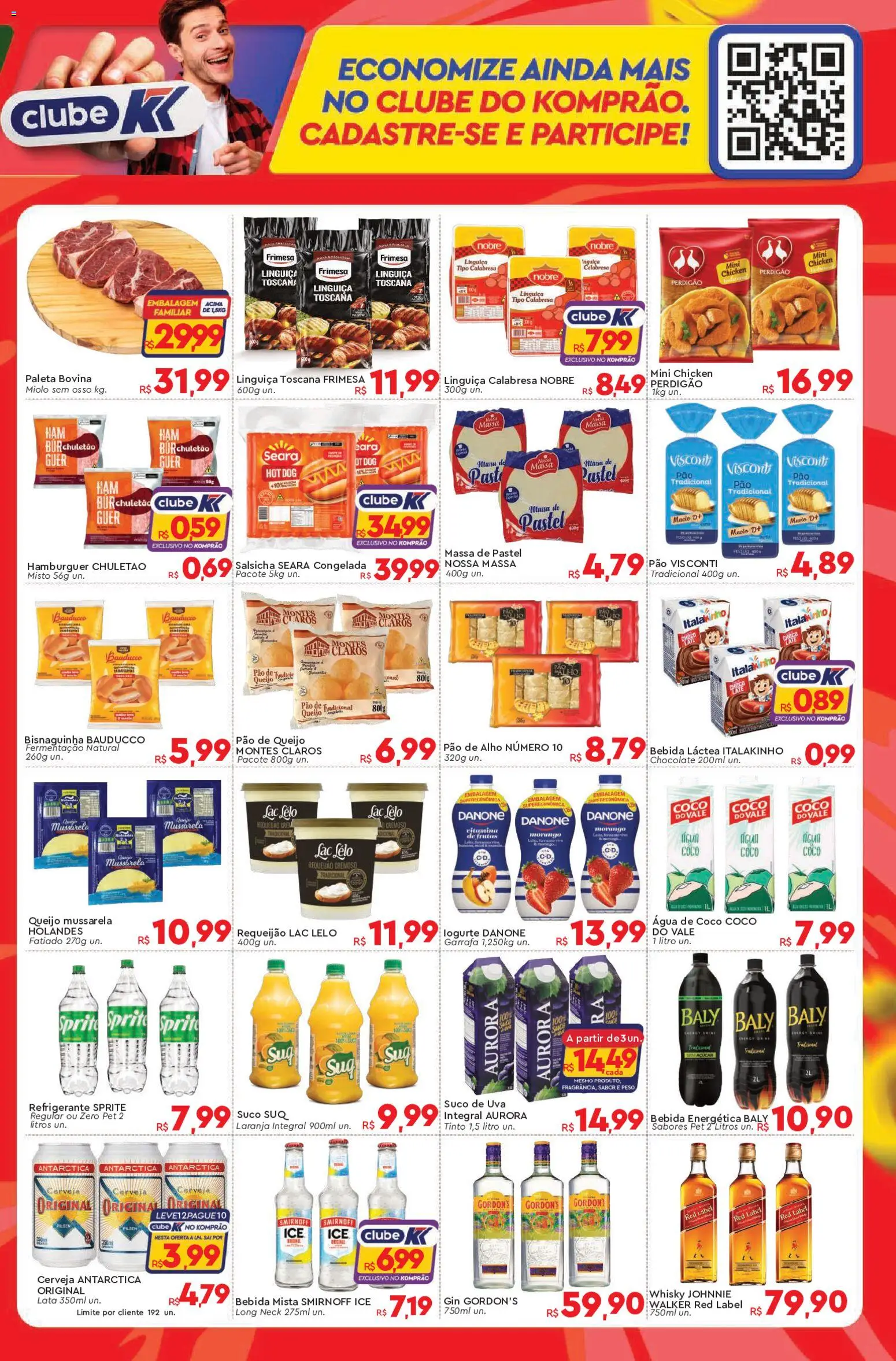 Komprao Atacadista Folheto - válido de 17.01.2026 | Página: 3 | Produtos: Água de coco, Salsicha, Suco, Cerveja