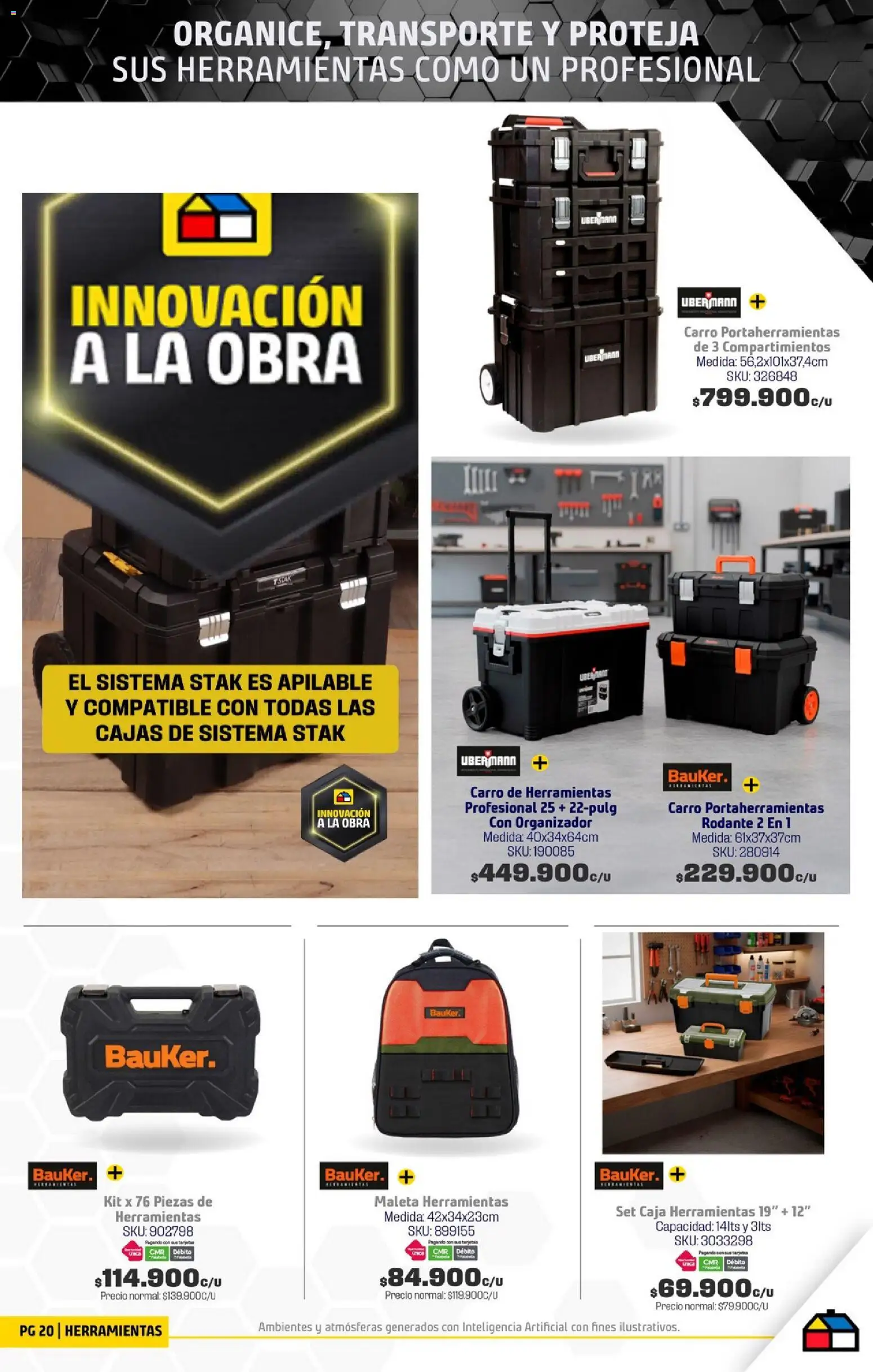 Homecenter revista - valida desde el 11.11.2025 | Página: 20 | Productos: Maleta, Caja, Organizador