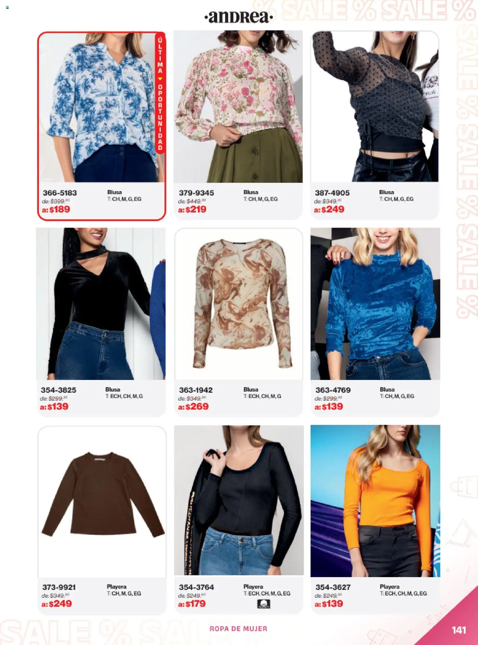Nuevas ofertas de Andrea válidas en toda la República Mexicana desde el 21.12.2025. ¡Encuentra las mejores ofertas en Andrea catálogo Outlet! | Página: 141 | Productos: Blusa, Sal, Ropa, Playera