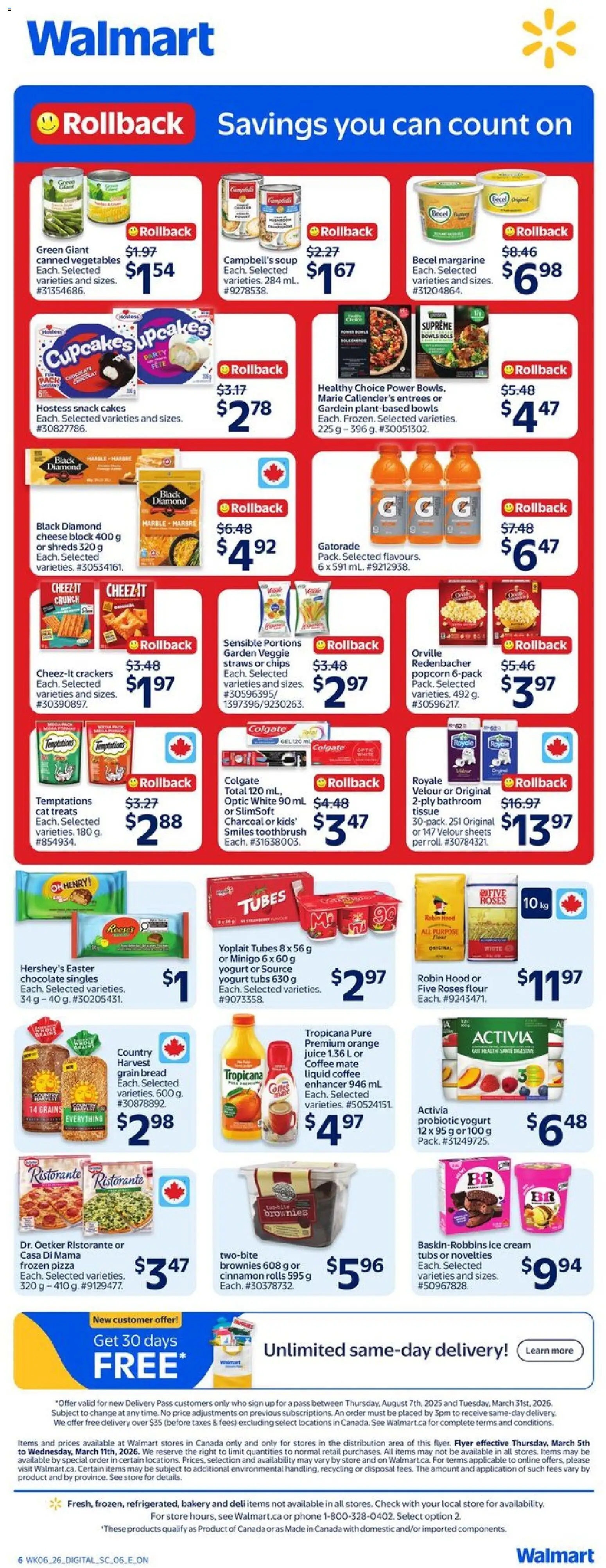 Walmart flyer valid from 05.03.2026 | Page: 2 | Products: Cream, Phone, Yogurt, Coffee