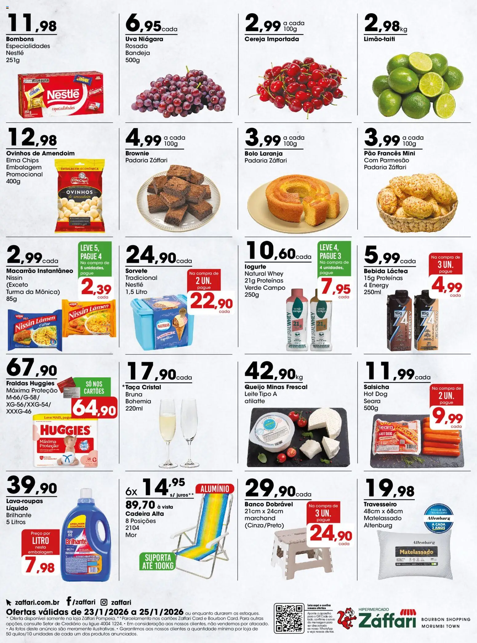 Zaffari Folheto - válido de 23.01.2026 | Página: 2 | Produtos: Elma Chips, Queijo, Sorvete, Bebida