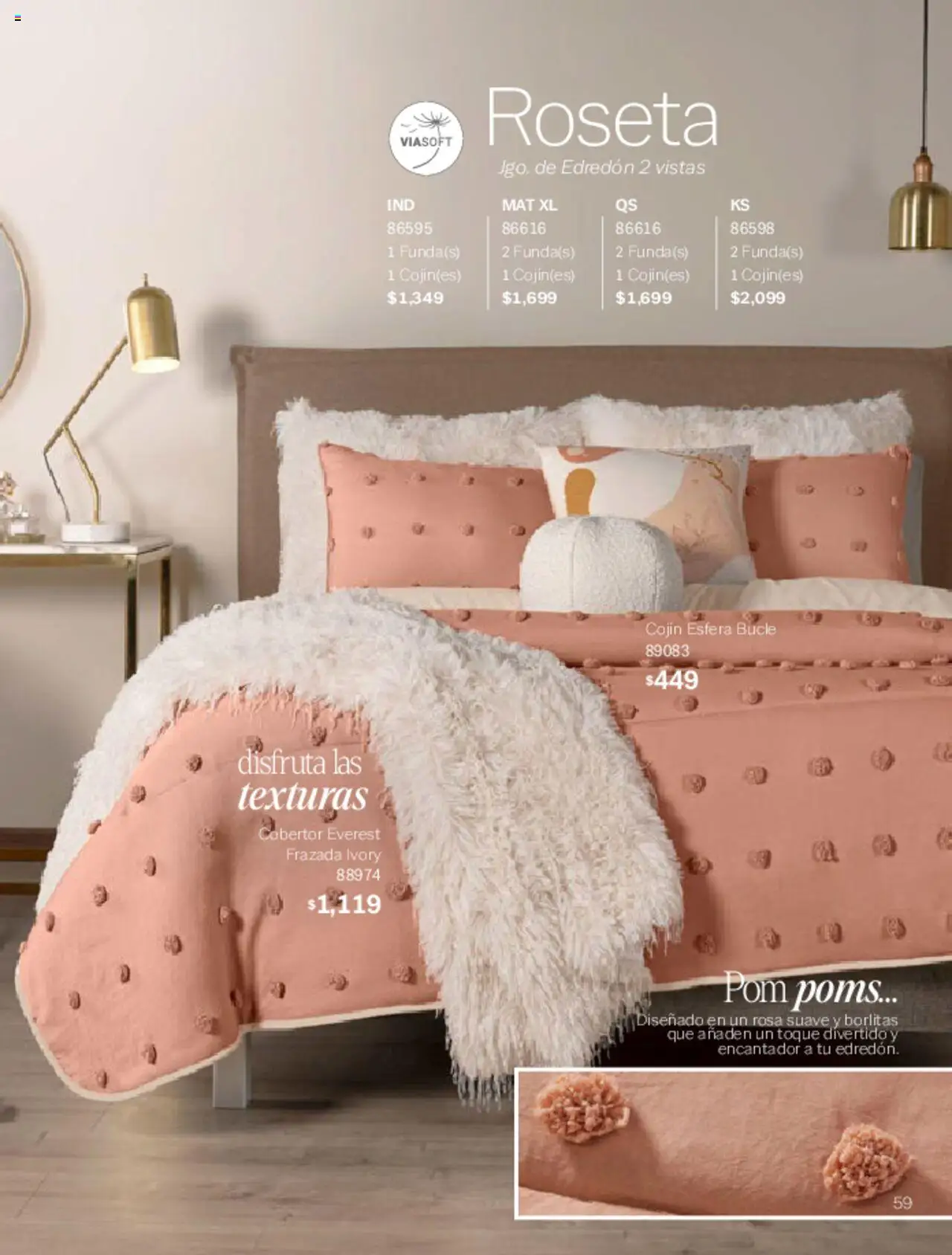 Nuevas ofertas de Vianney válidas en toda la República Mexicana desde el 07.03.2025. ¡Encuentra las mejores ofertas en Vianney catálogo Primavera! | Página: 61 | Productos: Cobertor