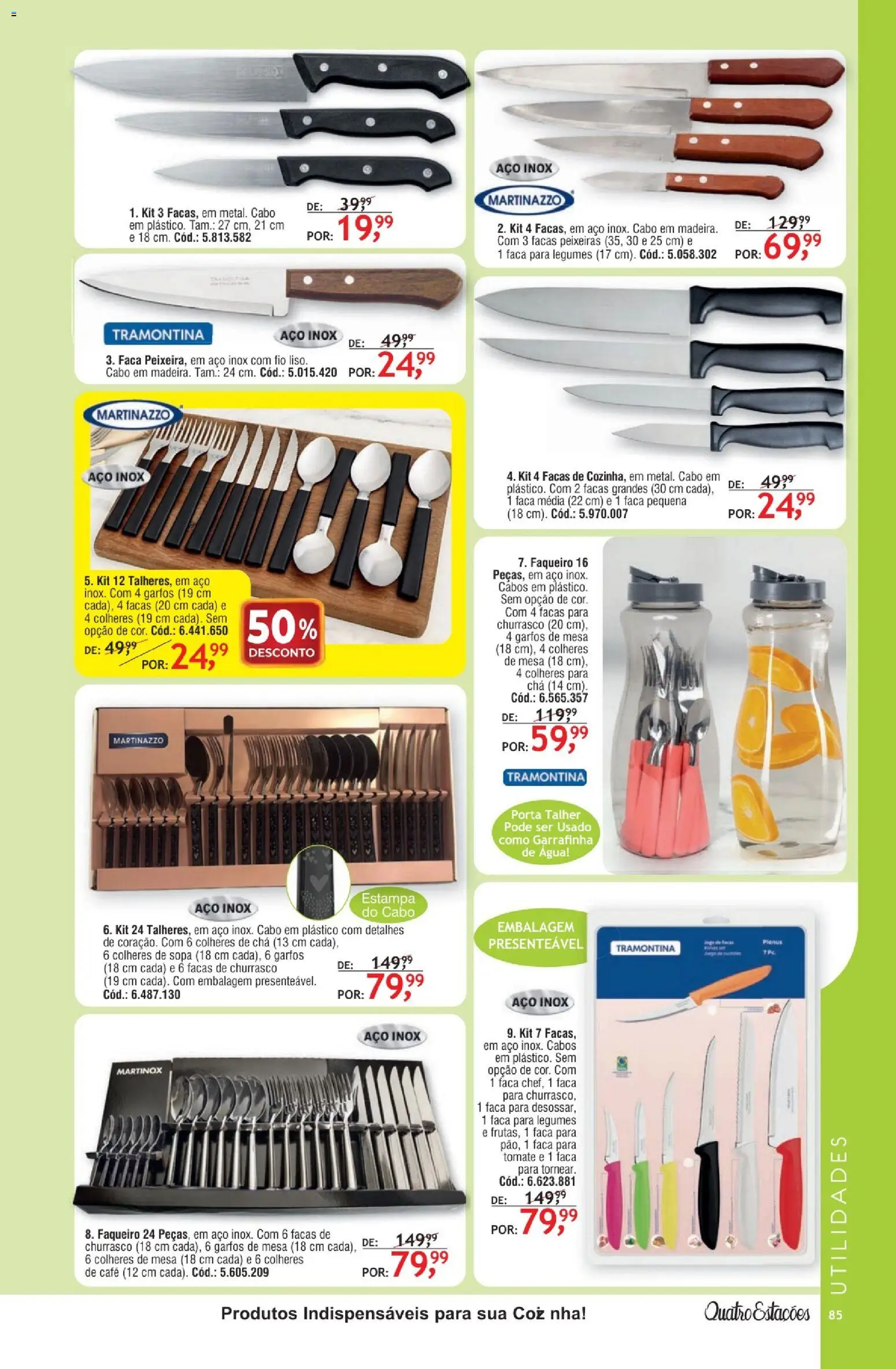 Quatro Estações Folheto - válido de 01.05.2026 | Página: 81 | Produtos: Mesa, Colheres, Garfos, Faca