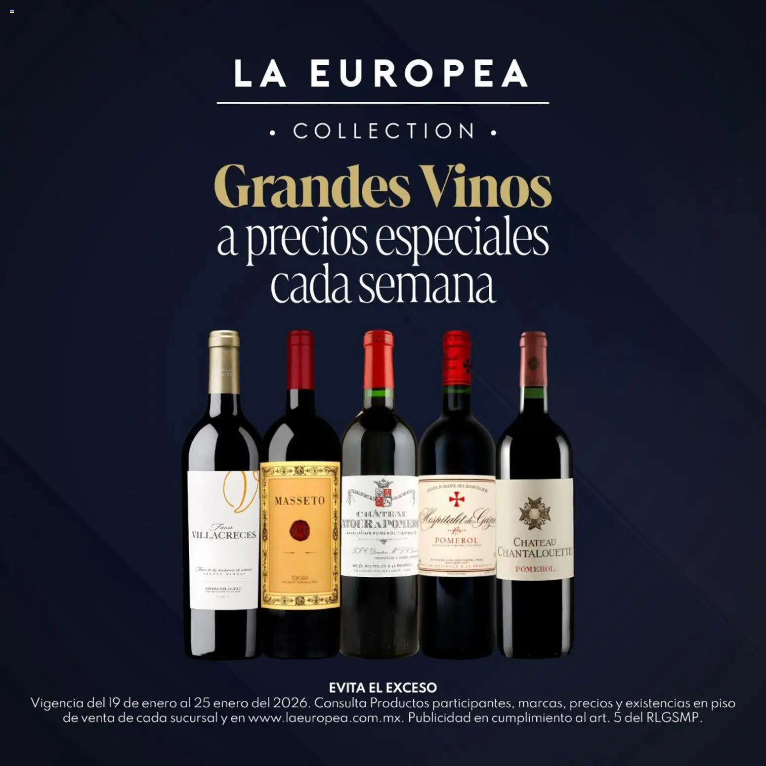Nuevas ofertas de La Europea válidas en toda la República Mexicana desde el 19.01.2026. ¡Encuentra las mejores ofertas en La Europea catálogo Grandes Vinos! | Página: 1