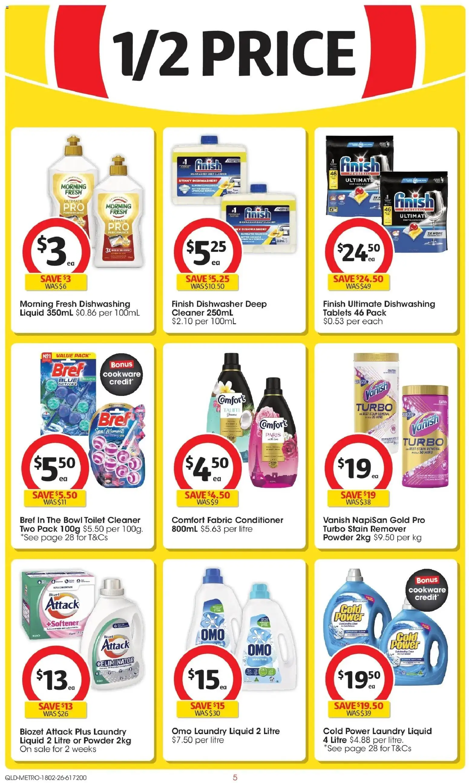 Coles catalogue - valid from 18.02.2026 | Page: 5 | Products: Powder, Water, Lemon, Dishwasher
