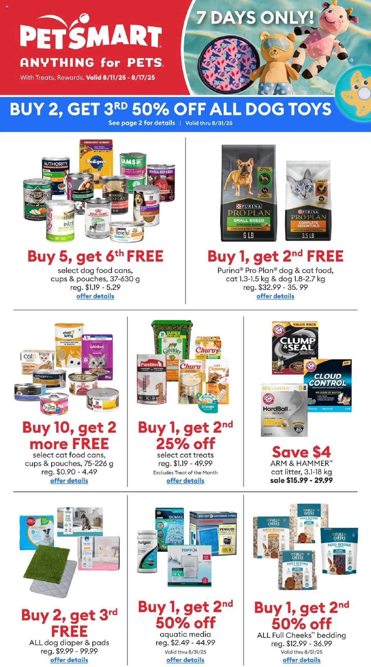 Petsmart flyer valid from 11.08.2025 | Page: 1 | Products: Rice, Noodles, Beef, Chicken