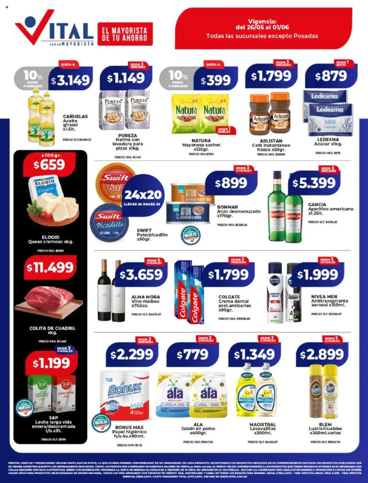 Vital - Ofertas de semana - Avellaneda │ válido desde el 26.05.2025 | Página: 1 | Productos: Aceite, Atún, Antitranspirante, Té
