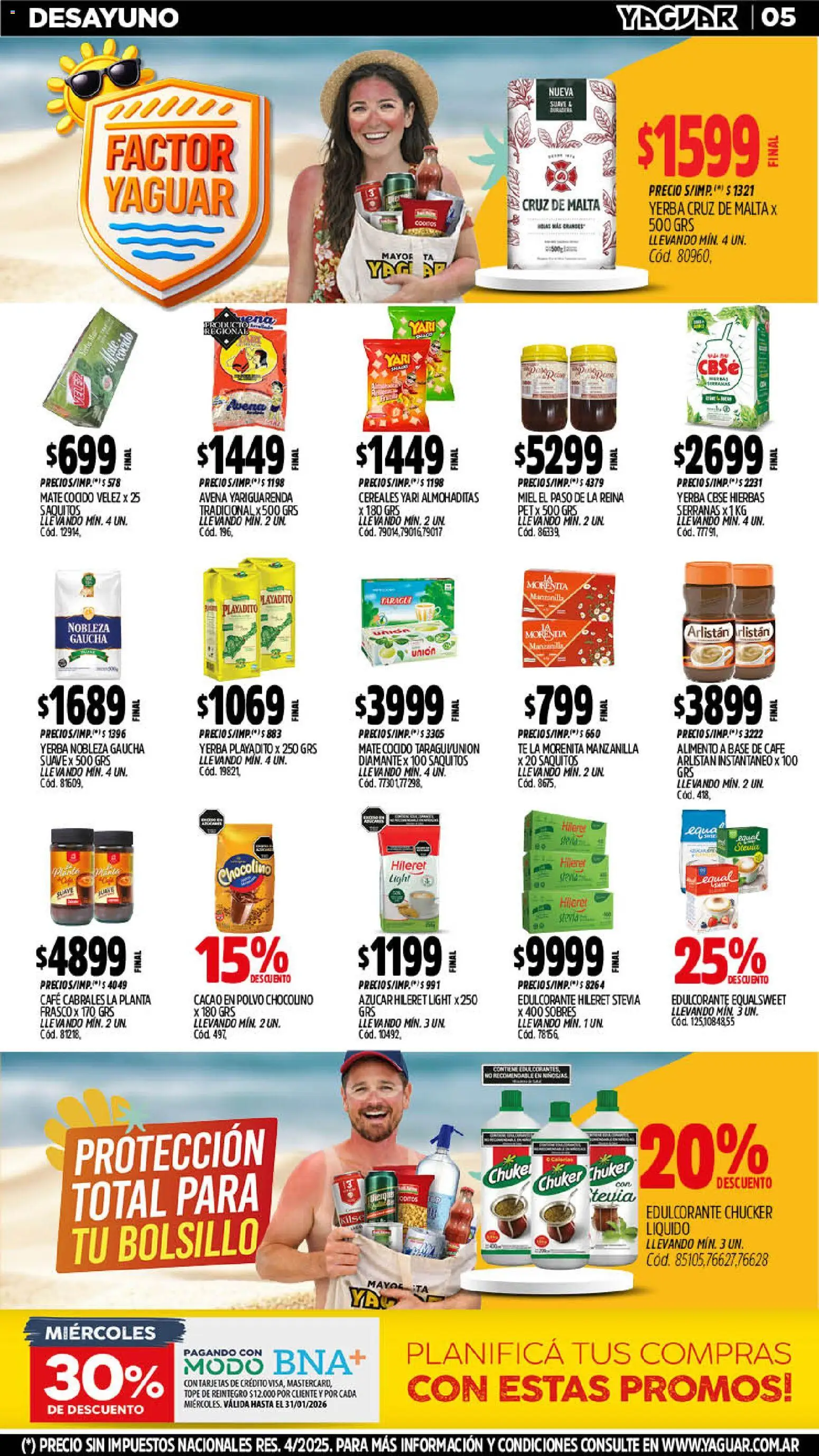 Yaguar - Oferta Semanal Salta │ válido desde el 19.01.2026 | Página: 5 | Productos: Polvo, Café, Té, Planta