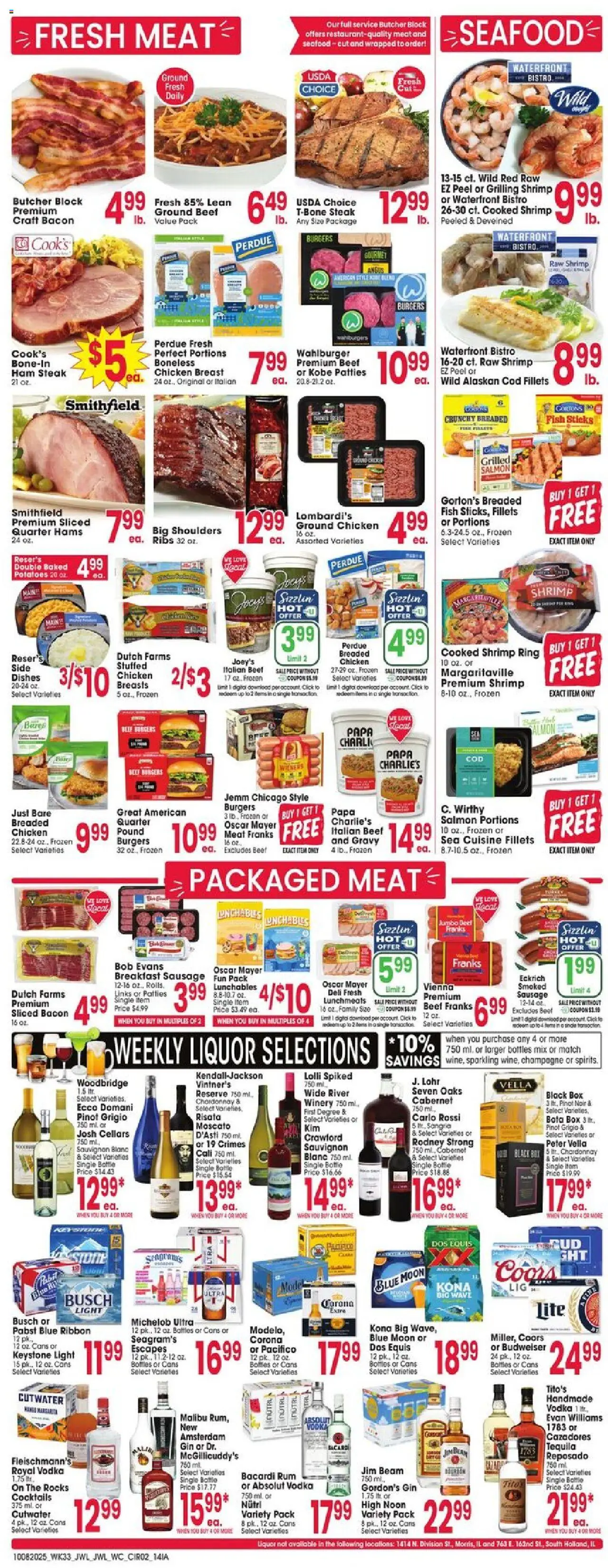 Jewel Osco Weekly Ad - IA - valid from 08.10.2025 | Page: 2 | Products: Ring, Potatoes, Seafood, Beet