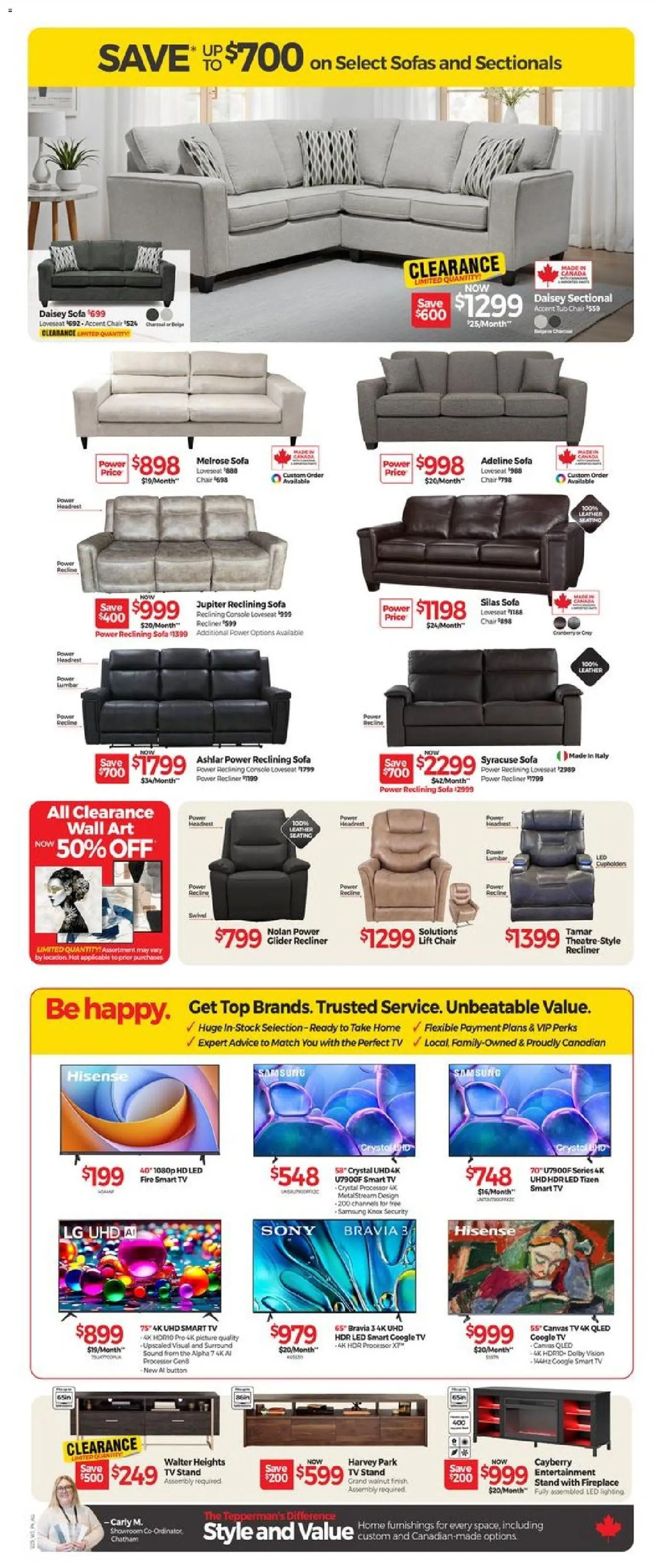 Tepperman's flyer valid from 18.12.2025 | Page: 5 | Products: Tv, Sofa, Chair