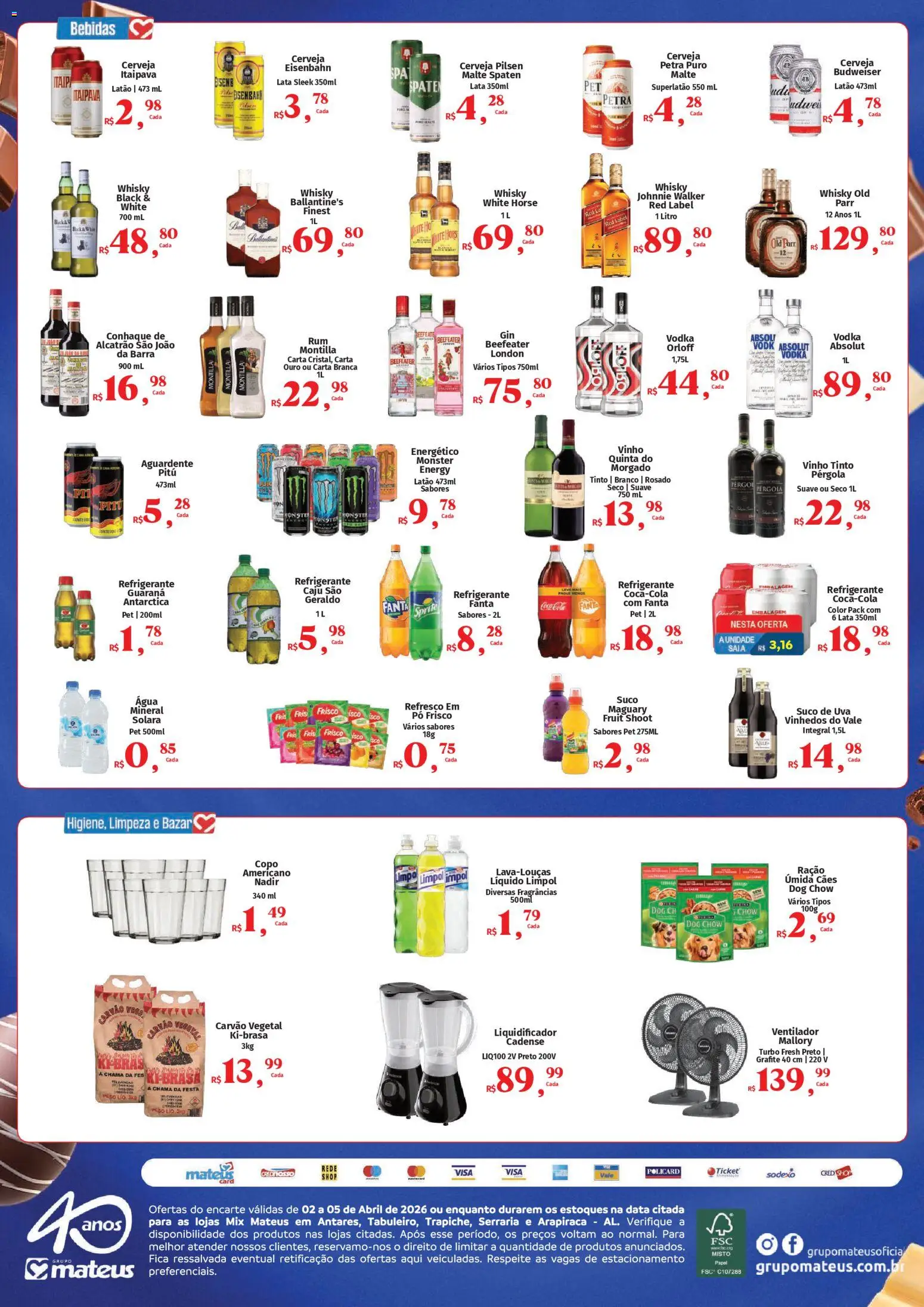 Mateus Folheto - válido de 02.04.2026 | Página: 2 | Produtos: Caju, Conhaque, Eisenbahn, Suco