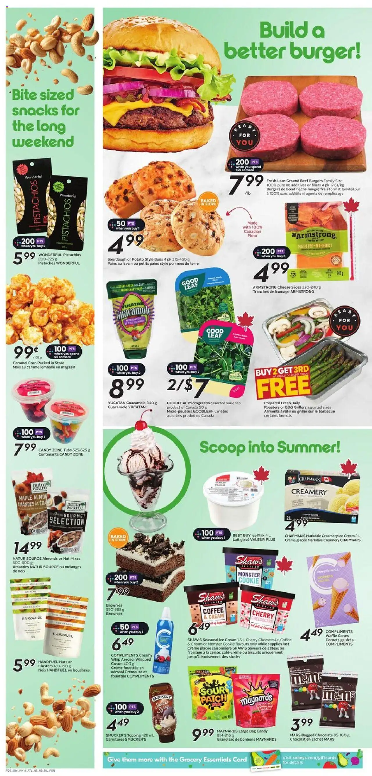 Sobeys flyer valid from 31.07.2025 | Page: 5 | Products: Cream, Ice cream, Cheese, Coffee