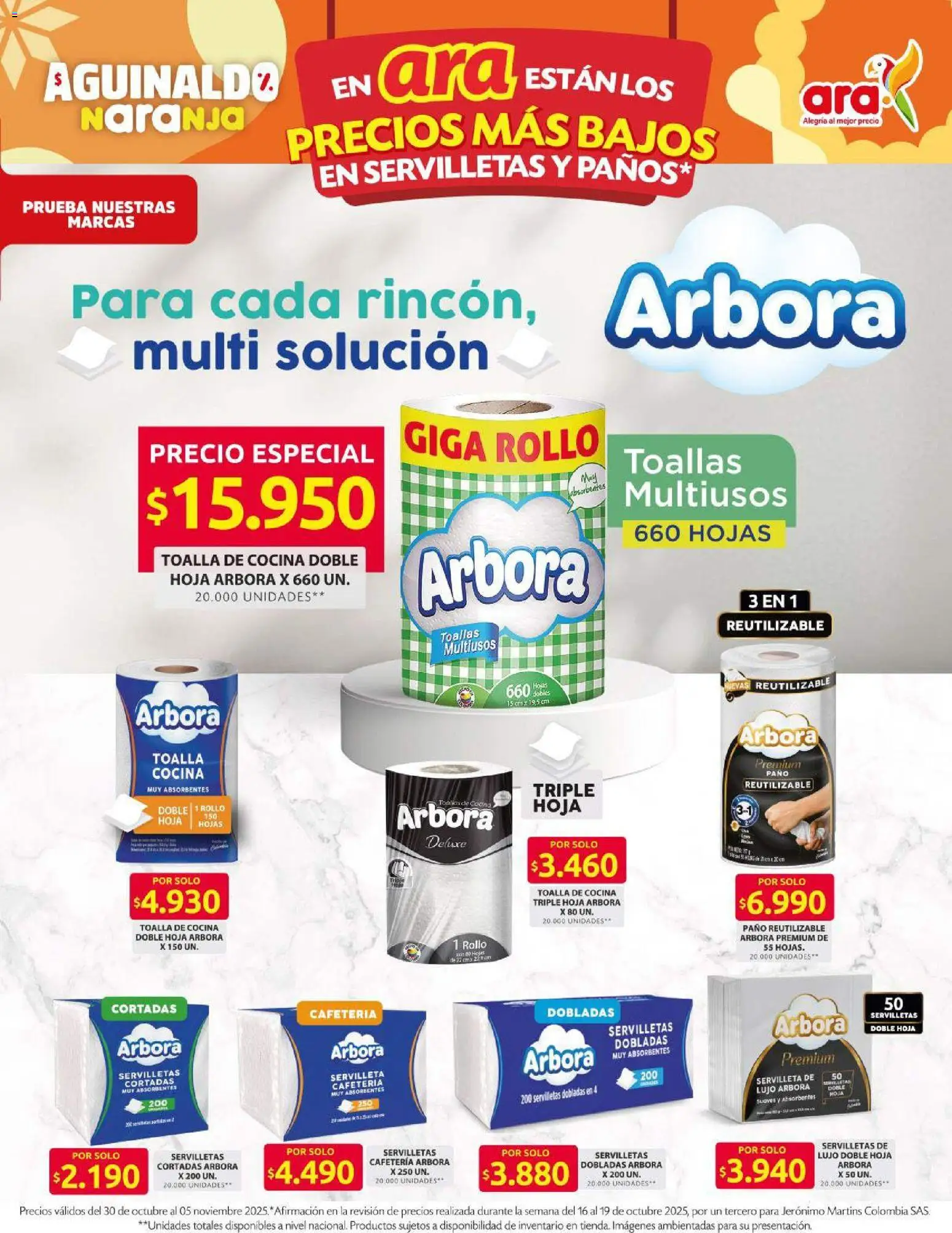 Ara revista - valida desde el 30.10.2025 | Página: 6 | Productos: Cocina, Servilletas, Toalla, Toallas