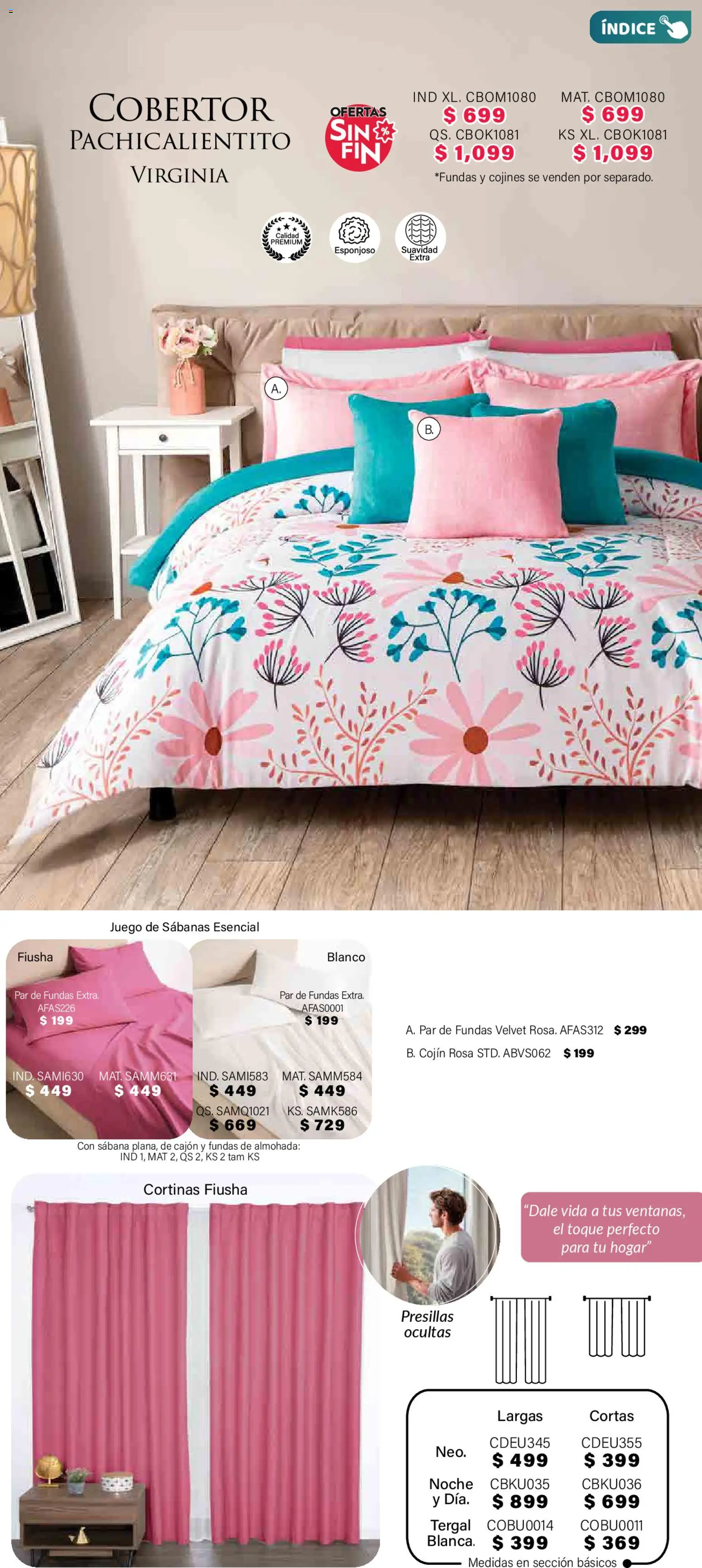 Nuevas ofertas de Colchas Concord válidas en toda la República Mexicana desde el 01.11.2025. ¡Encuentra las mejores ofertas en Colchas Concord Buen Fin! | Página: 298 | Productos: Cobertor, Juego, Sabanas, Cortinas